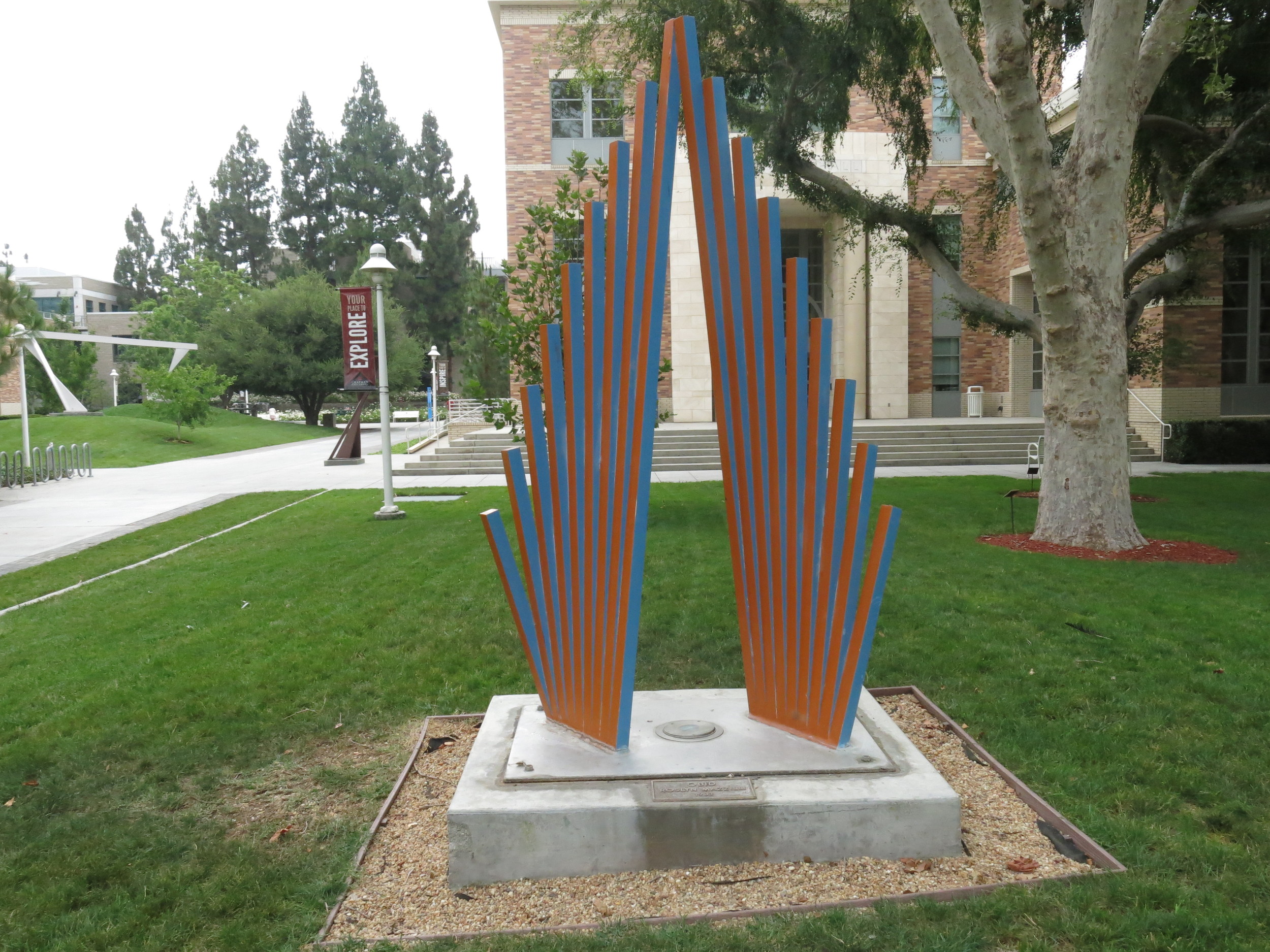 Roslyn Mazilli, OBID (Oh Boy I’m Dancing), on the lawn between Oliphant and Roosevelt Halls