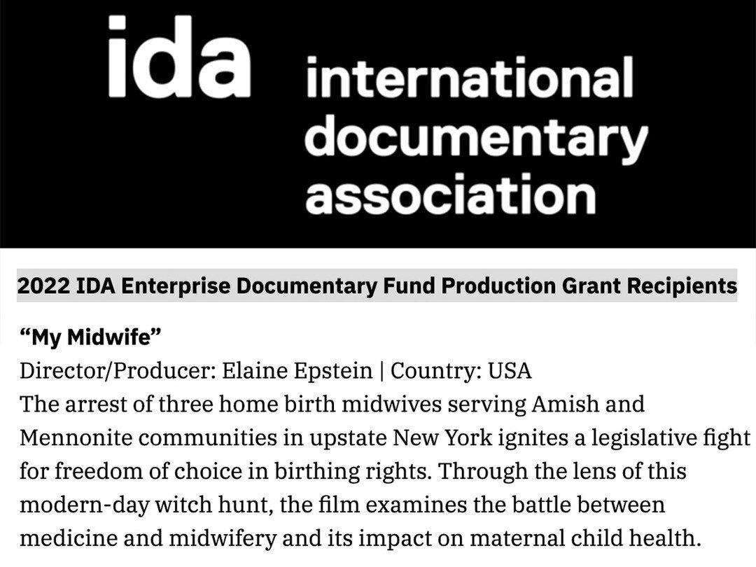 Honored to be selected among an incredible group of films and filmmakers for the 2022 IDA Enterprise Grant. I could not have done it without my amazing team - Rachel Shuman (editor) Naiti Gamez (DP), Fiona McBaine (Sound), George Alvarez (AC), Tyson 
