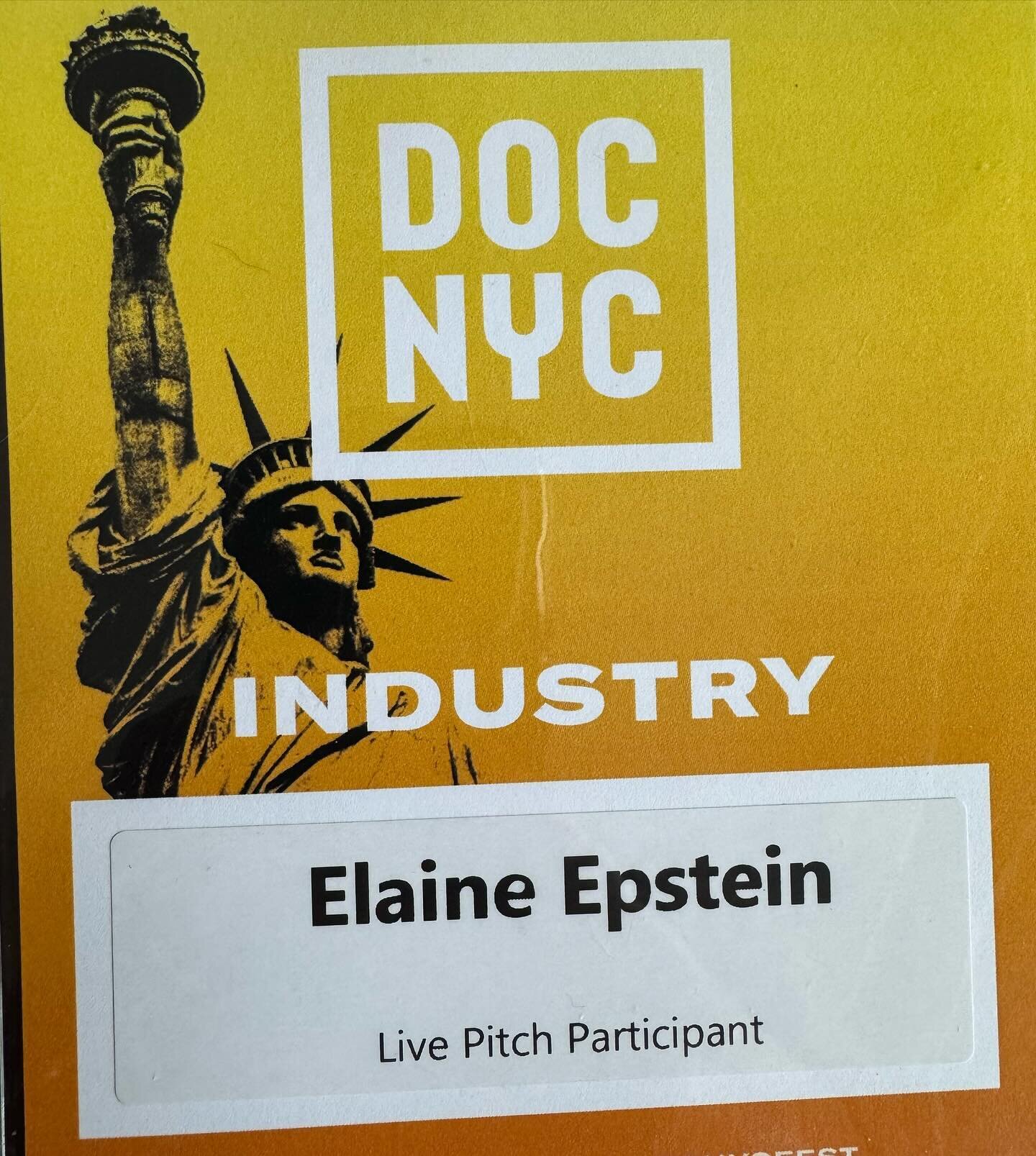 Honored to be selected to pitch our doc feature at Doc NYC yesterday among the most amazing group of filmmakers and films.