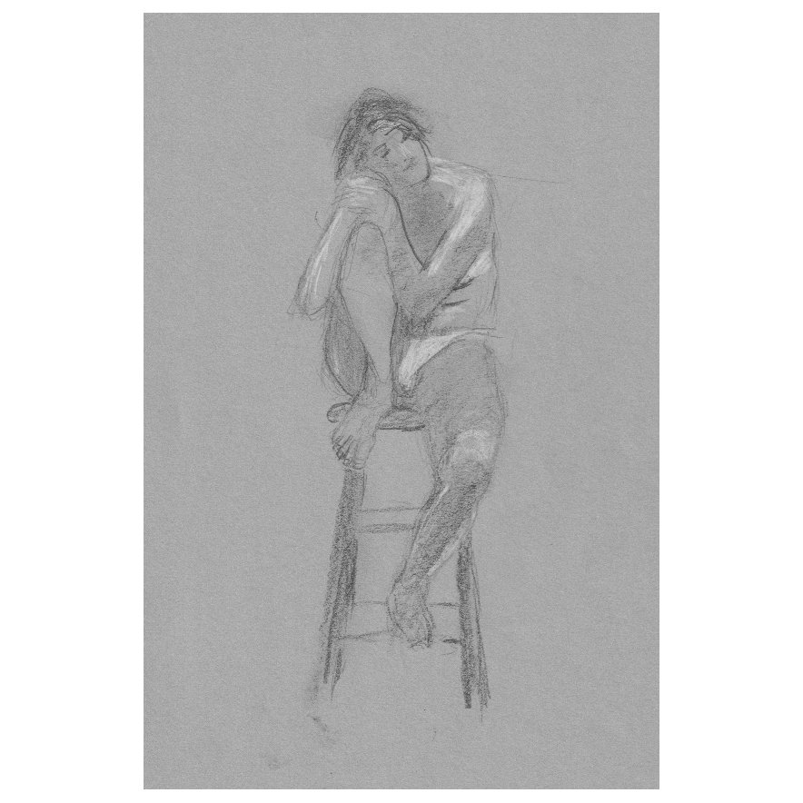 Life drawing. Pencil on paper. life model Bella.