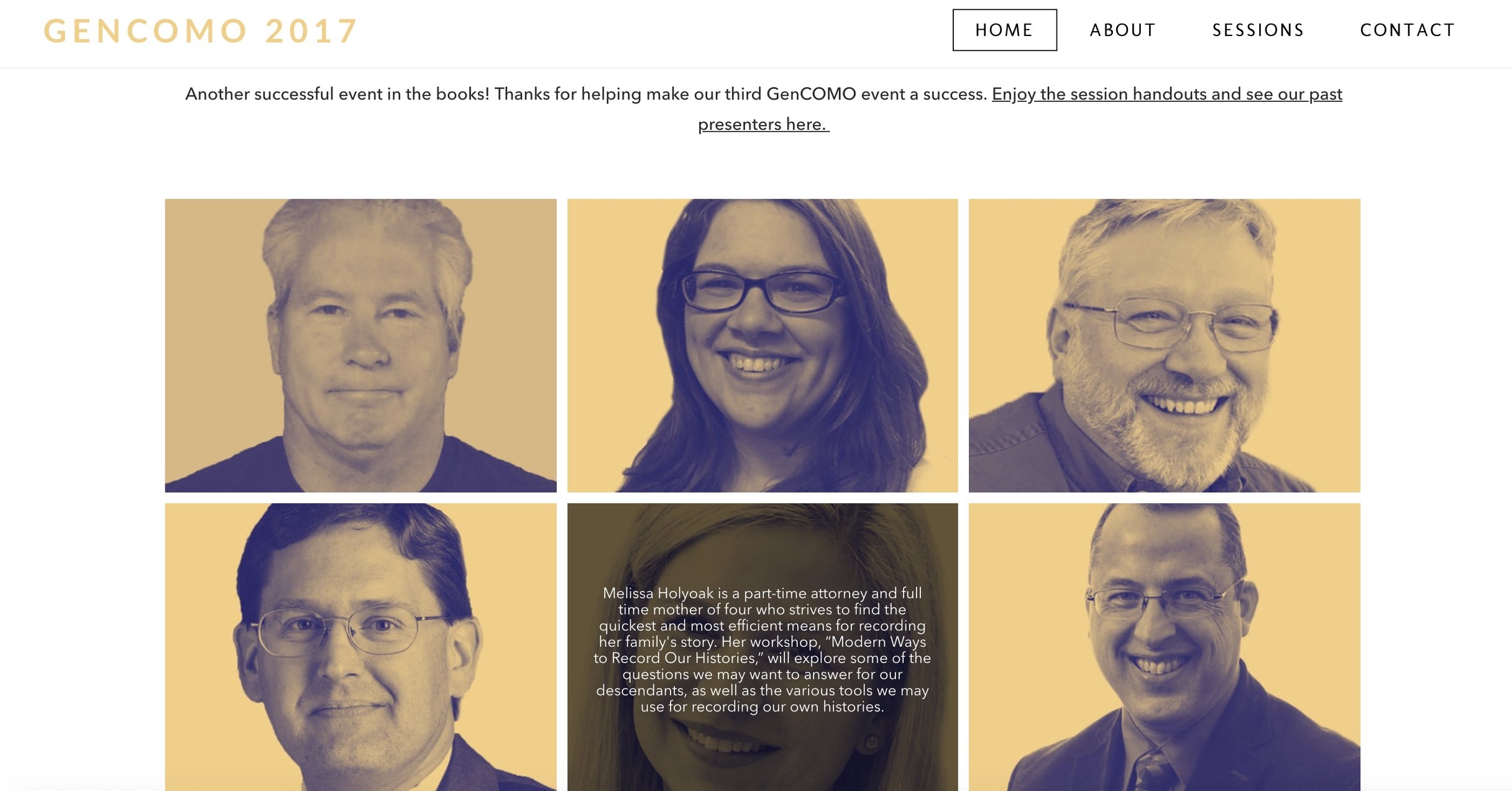 Edited presenter photos to remove distracting differences in the background and lighting.
