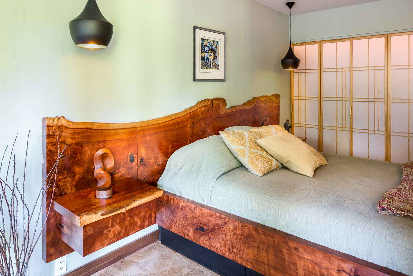 Redwood Slab Headboard