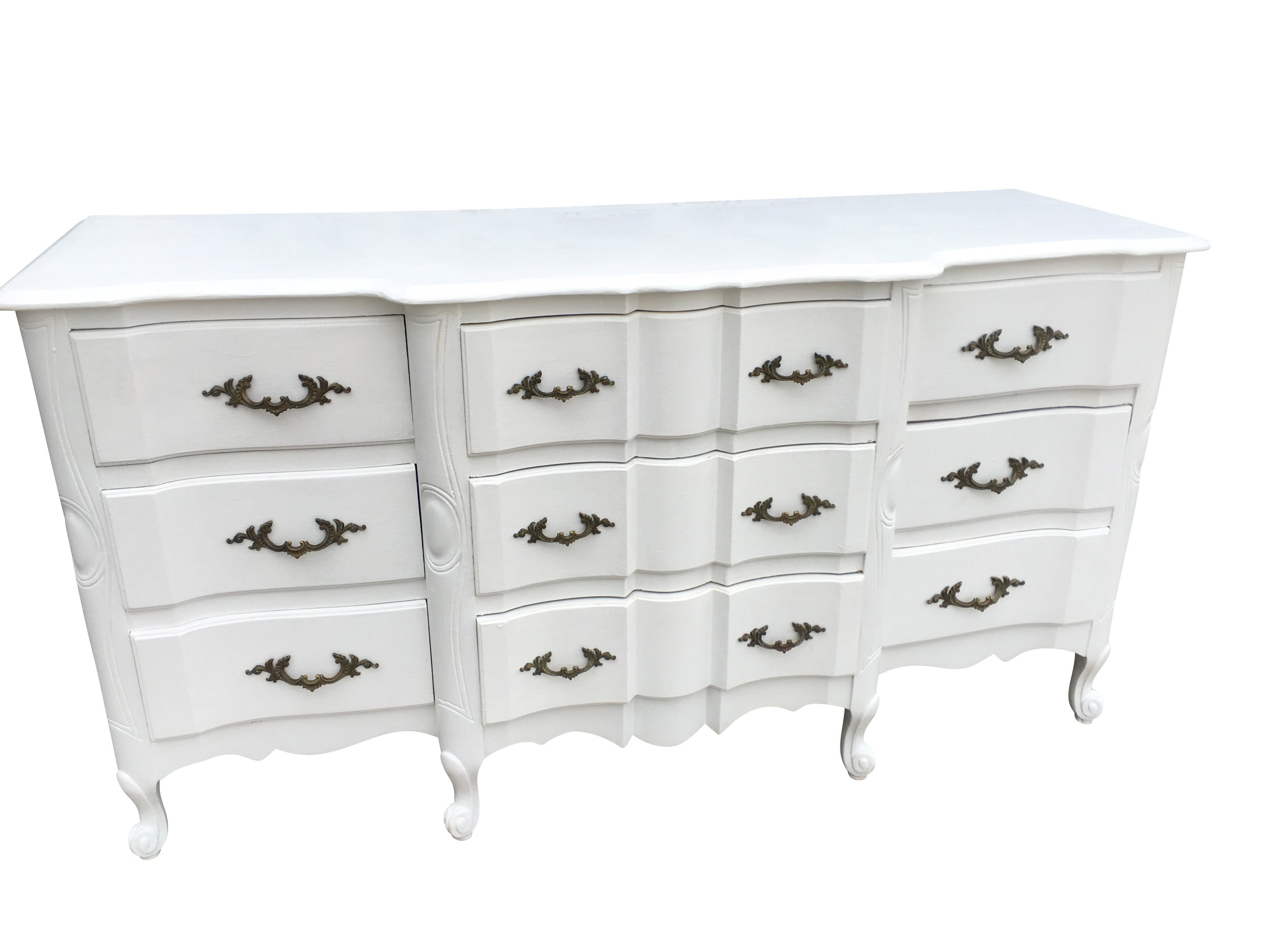 Painted White French Dresser 