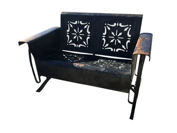 Vintage Metal 2 Seat Glider Chair