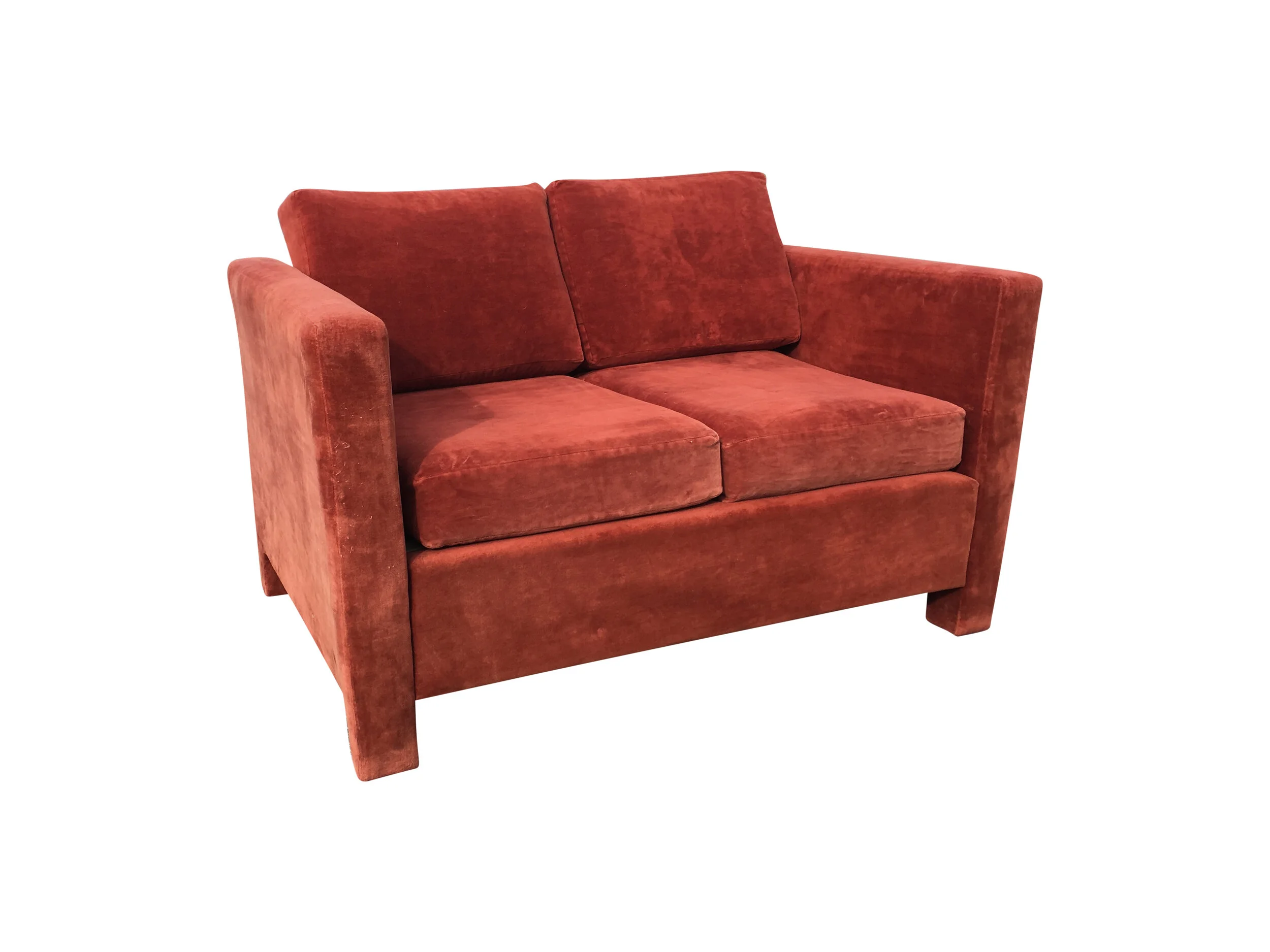 Mid Century Peach Sofa 