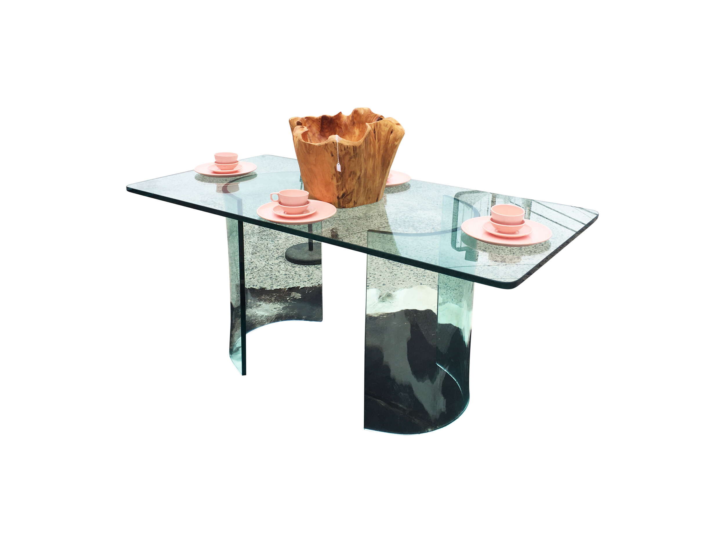 Mid Century Modern Glass Table or Desk 