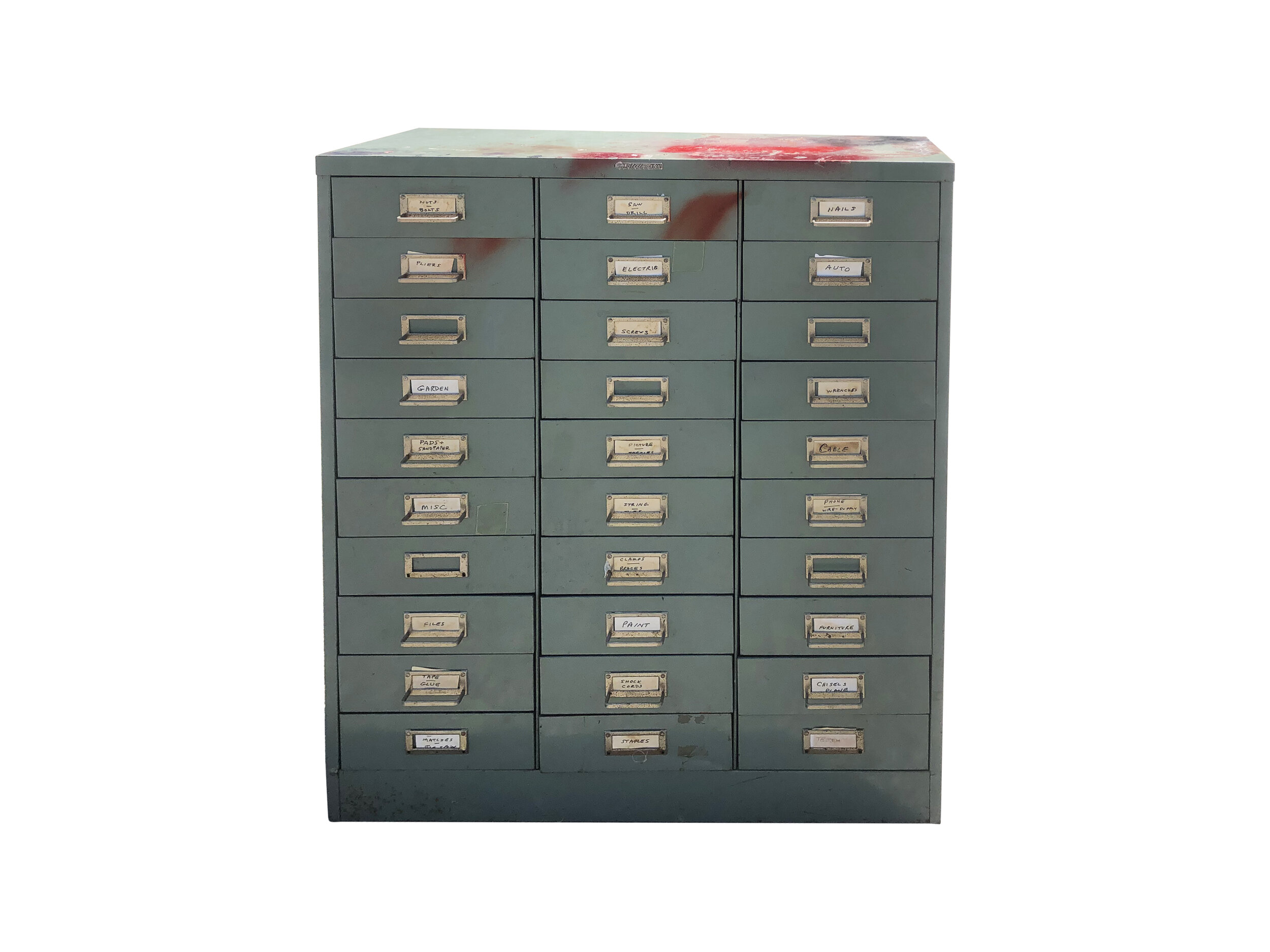 Amazing Industrial Card Catalogue Parts Cabinet 
