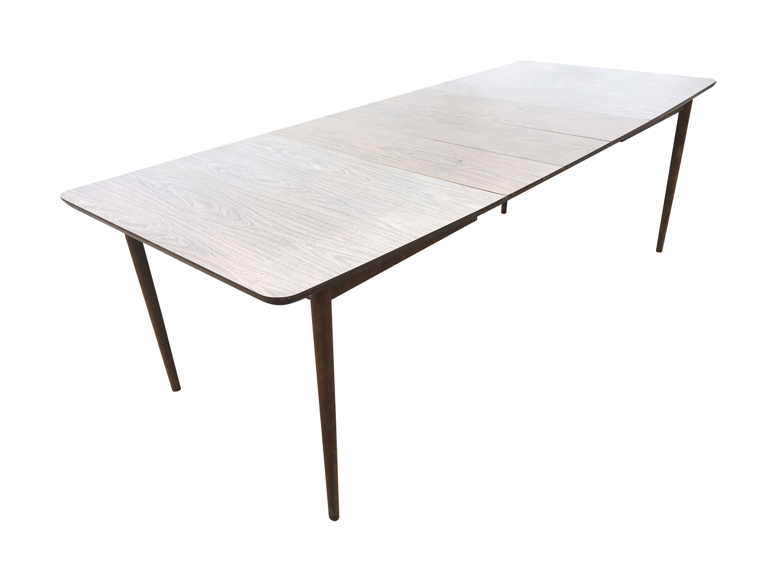 Mid Century Modern Dining Table with Three Leaves 