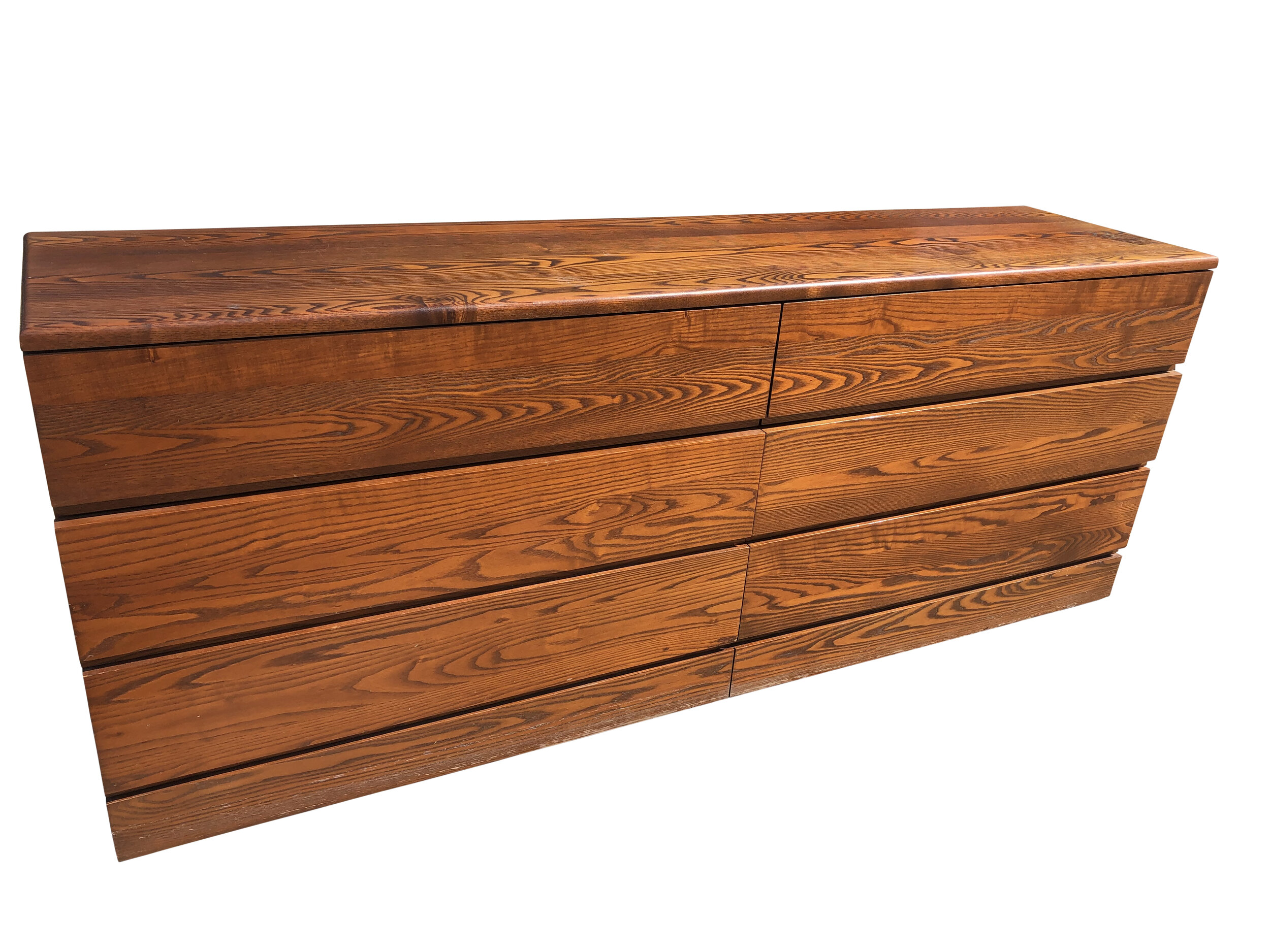 Danish Nine Drawer Mid Century Dresser 