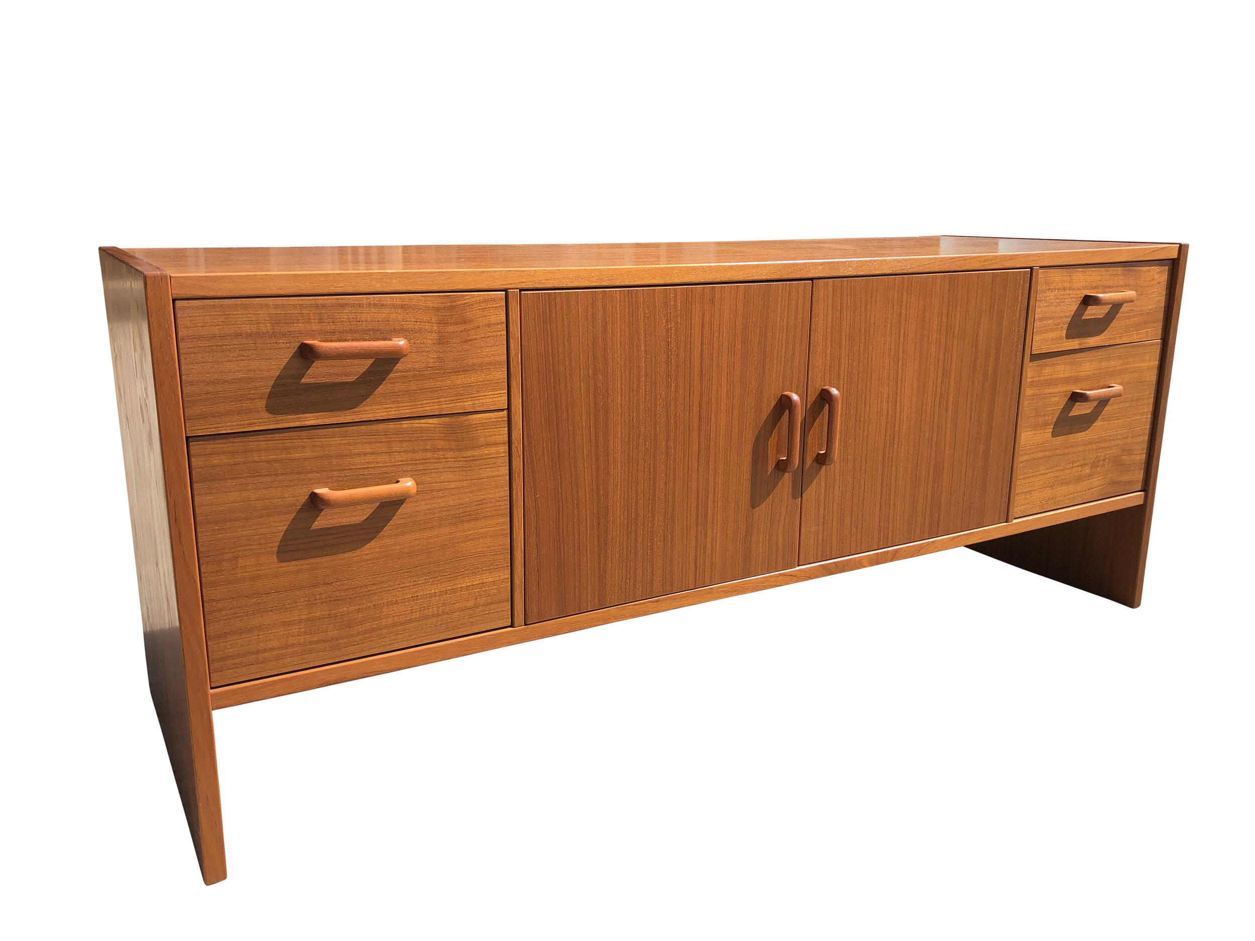 Danish Teak Mid Century Modern Credenza TV Stand 