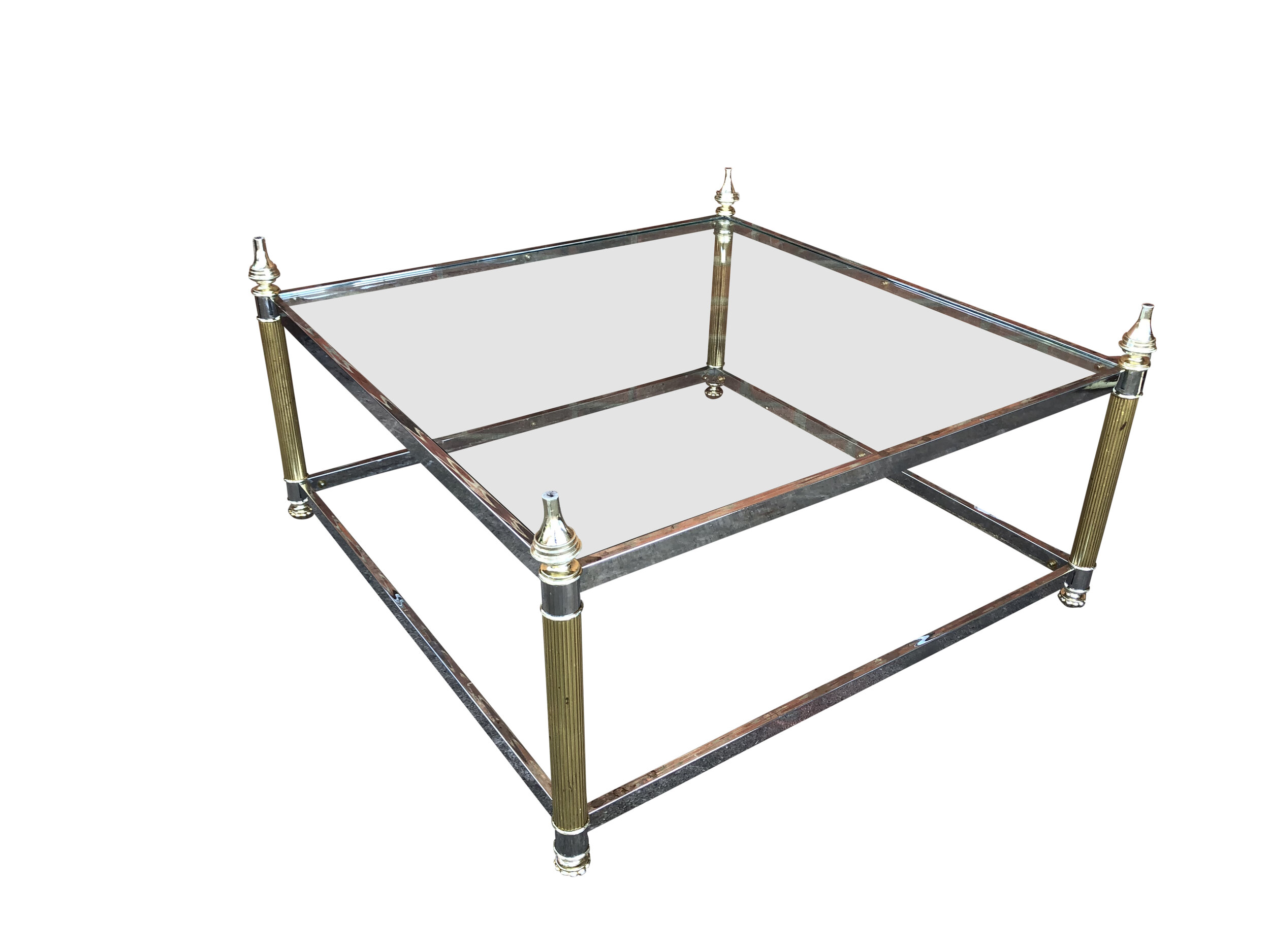 Mid Century Modern Chrome and Glass Table