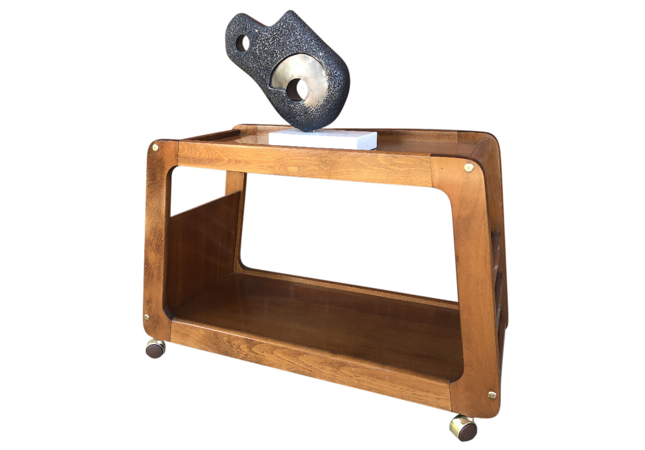 Mid Century Modern Danish Bar Cart 