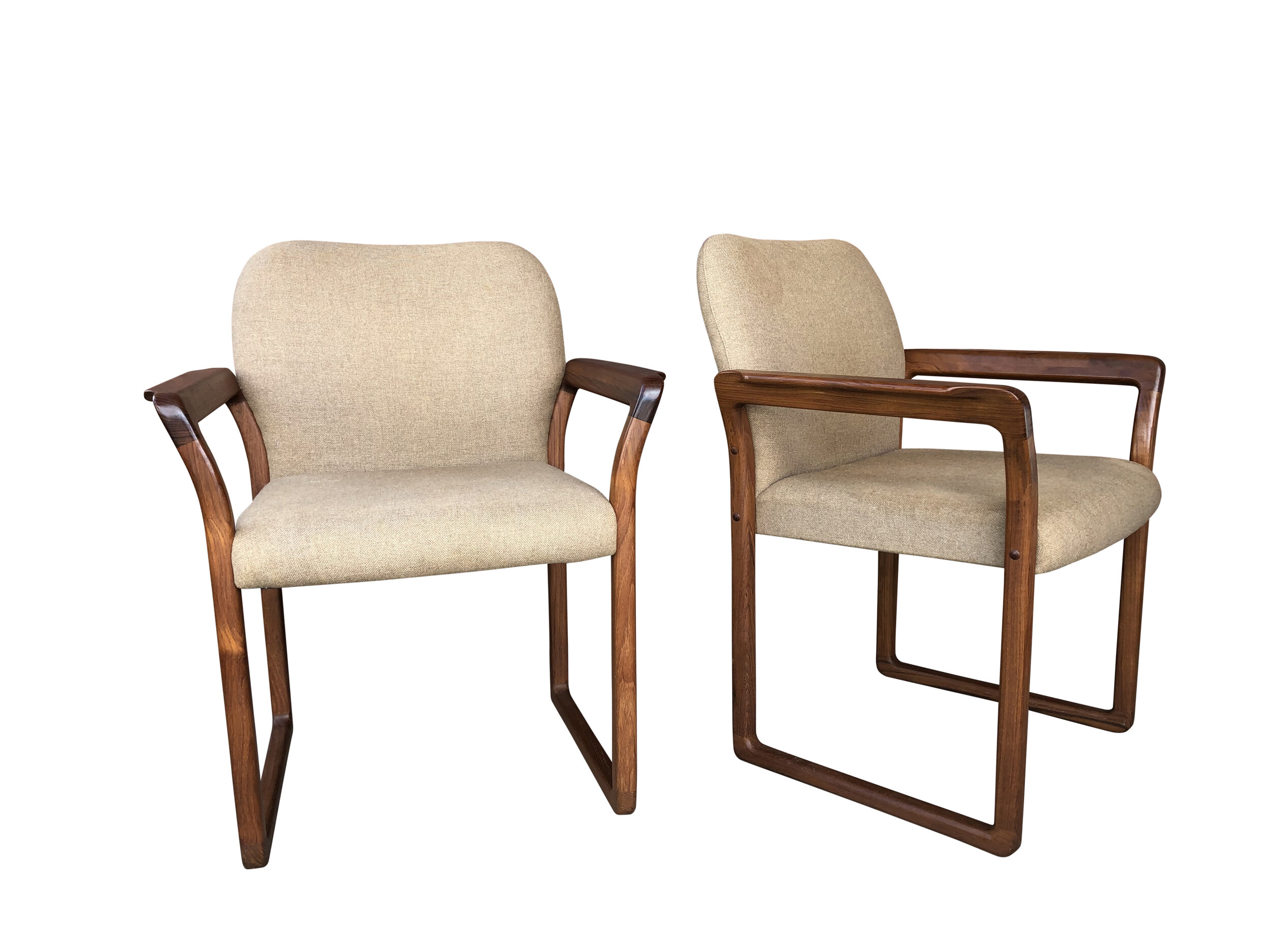Pair of Teak Side Chairs