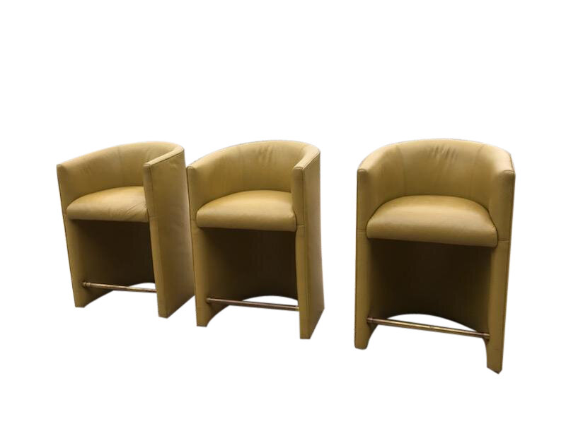 Three Mid Century Modern bar Stools 