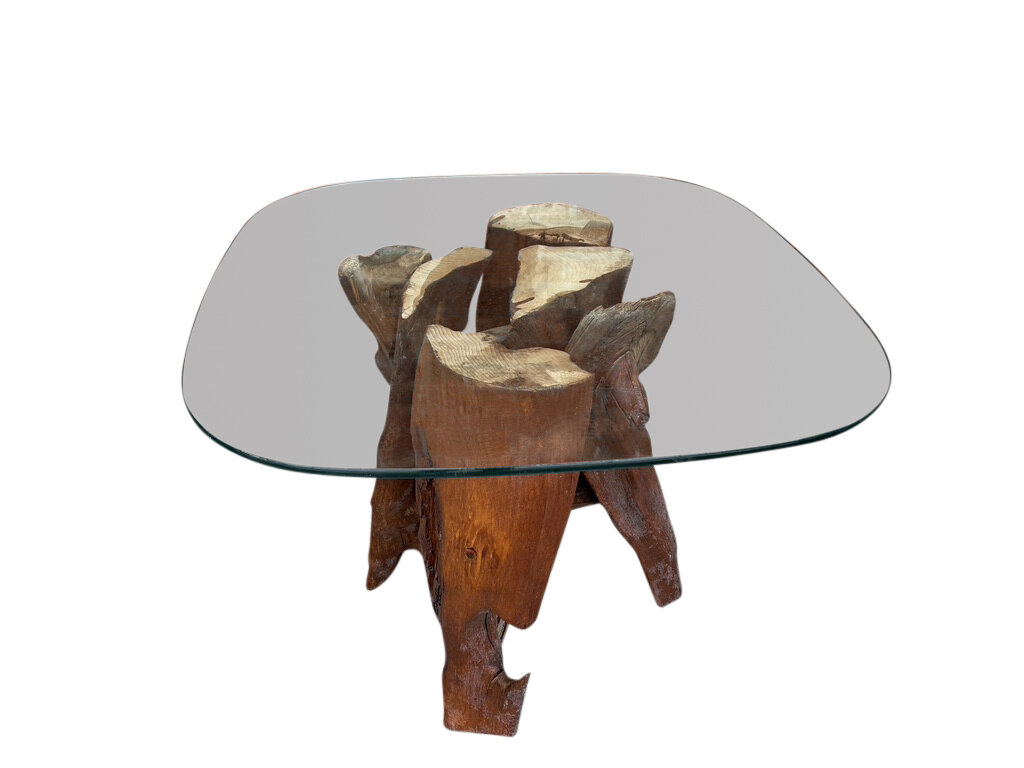 Mid Century Modern Driftwood Coffee Table 