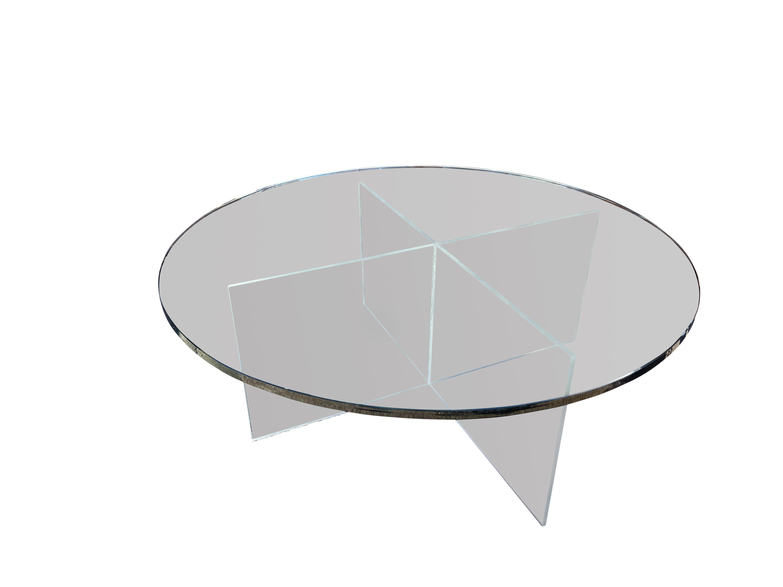 Mid Century Modern Lucite and Glass Coffee Table