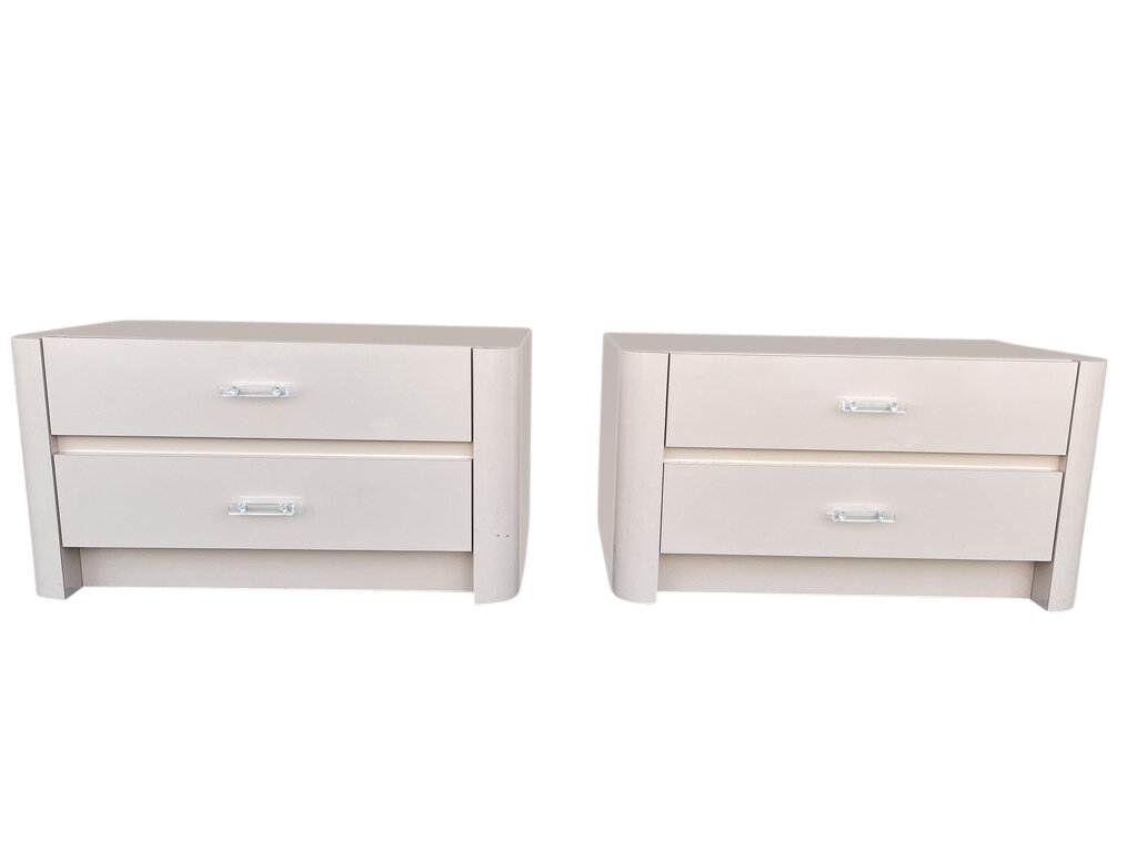 Mid Century Modern Pink Laminated Night Stands