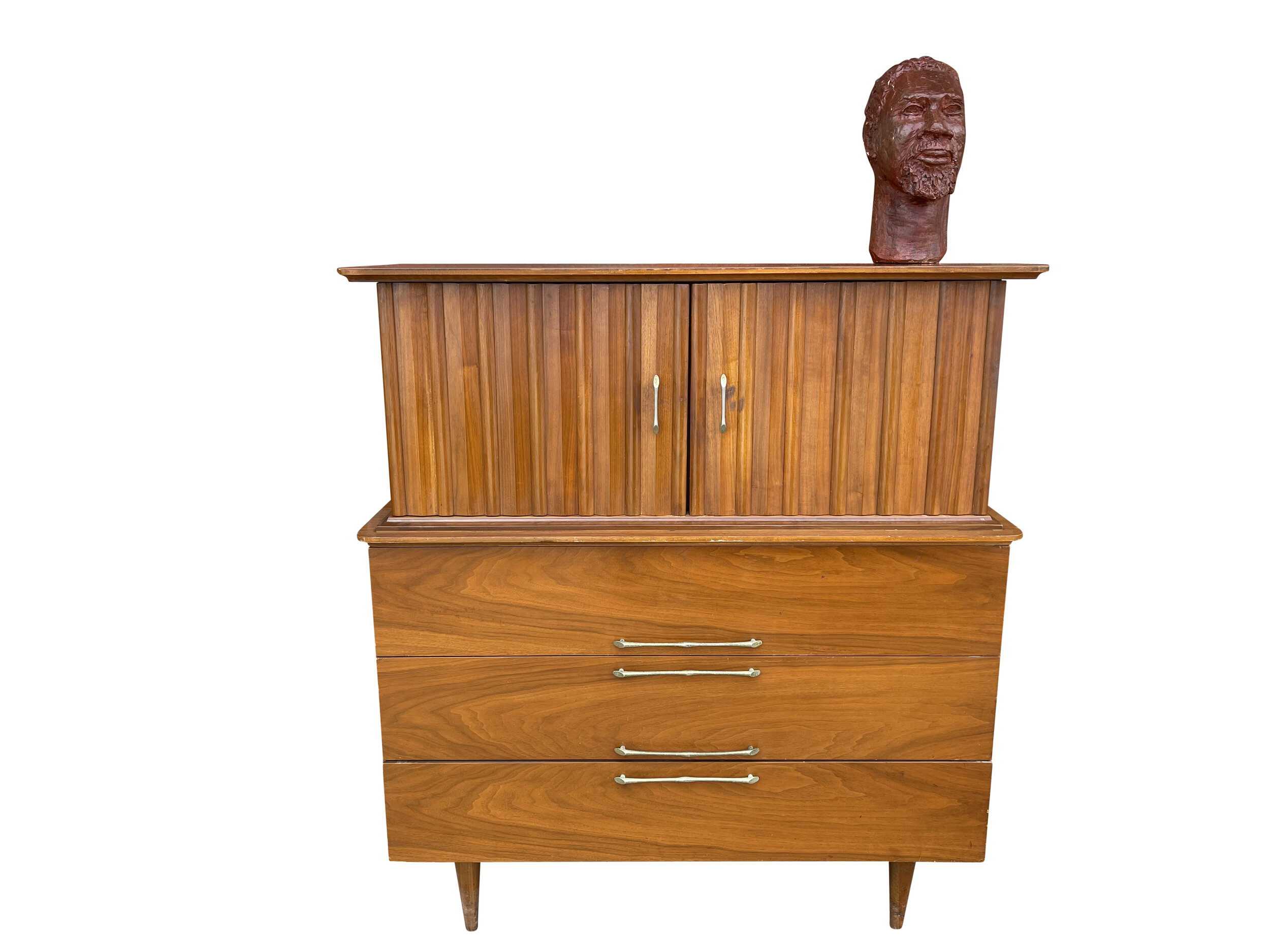 Mid Century Modern High Chest Dresser Entry Way Piece