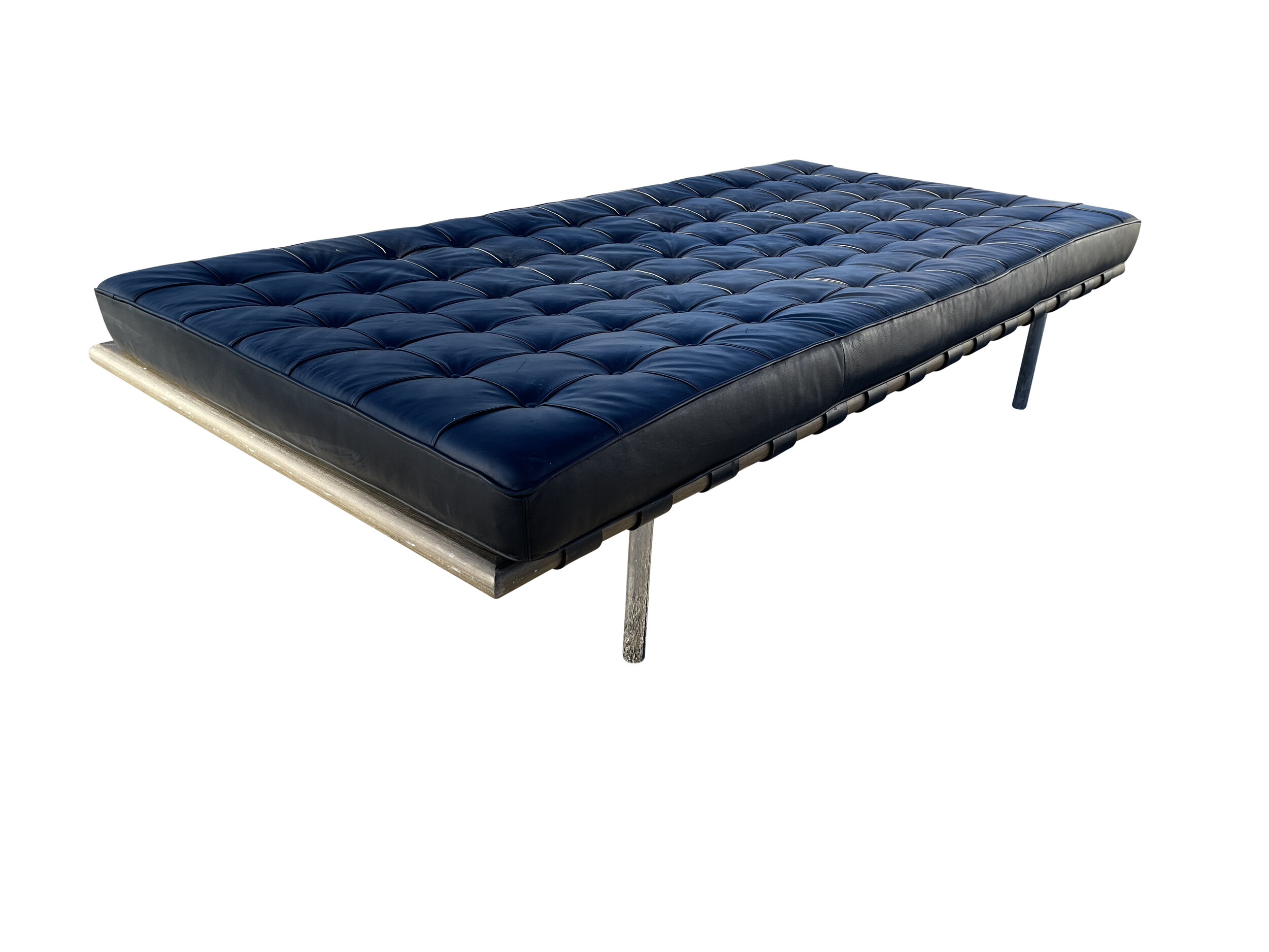 Monumental Mid Century Modern Leather Daybed