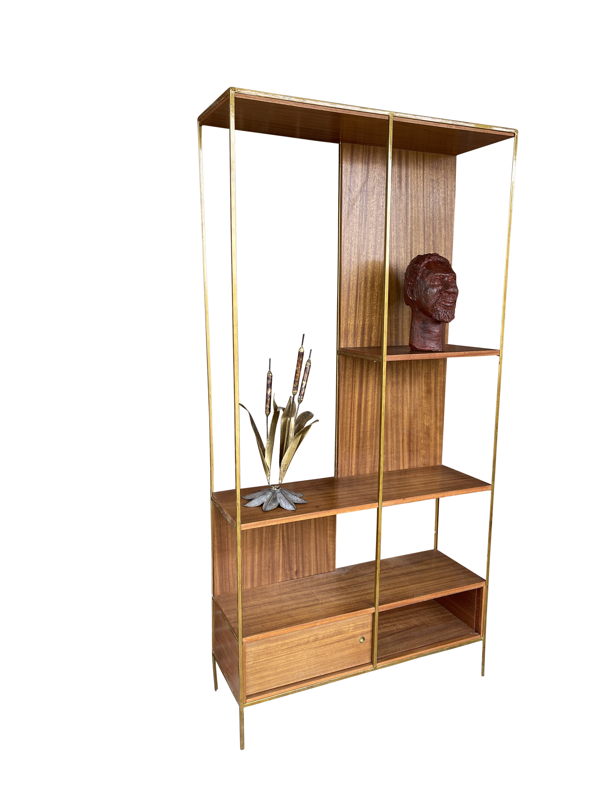 Danish Modern Teak Shelf Display Bookcase 