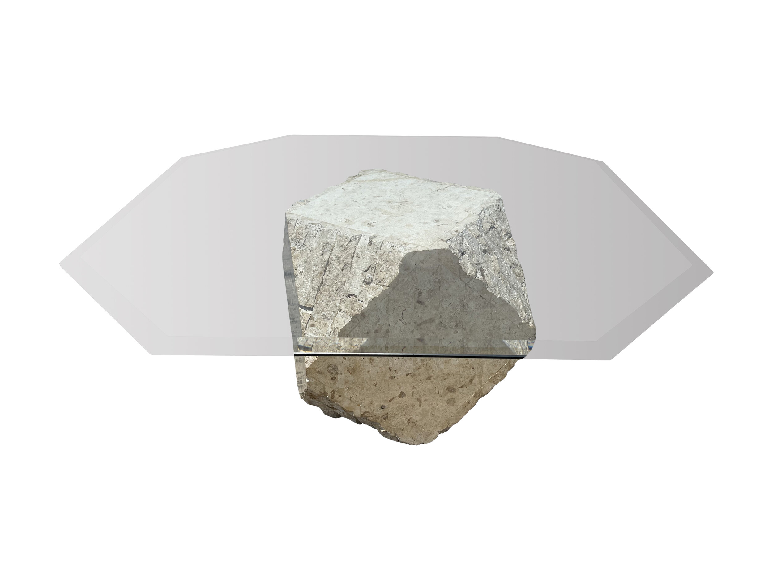 Mid Century Modern Marble Tessellated Coffee Table 