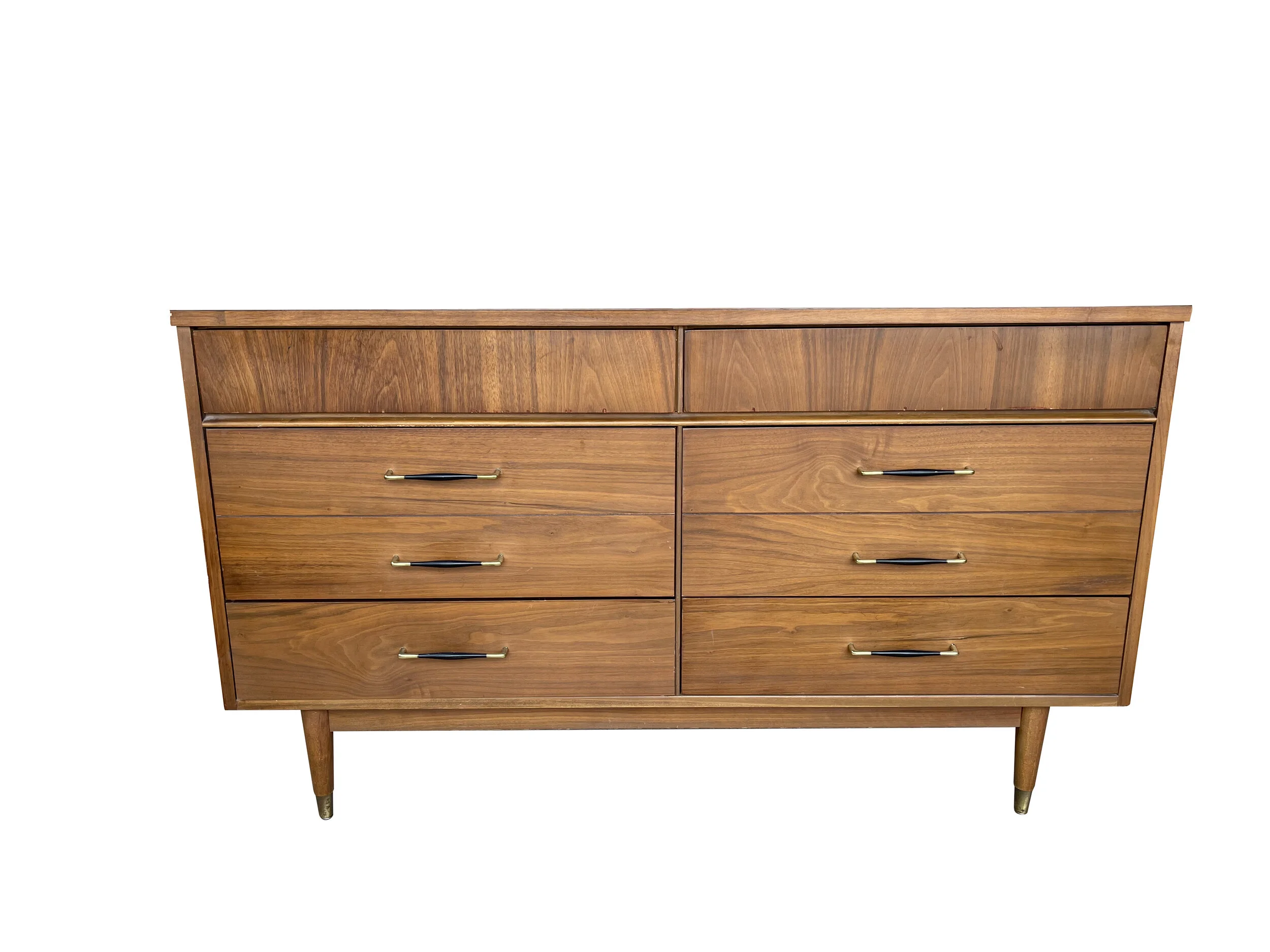 mid century modern six drawer dresser Retrovie Mid-Century Modern 6-Drawer Dresser