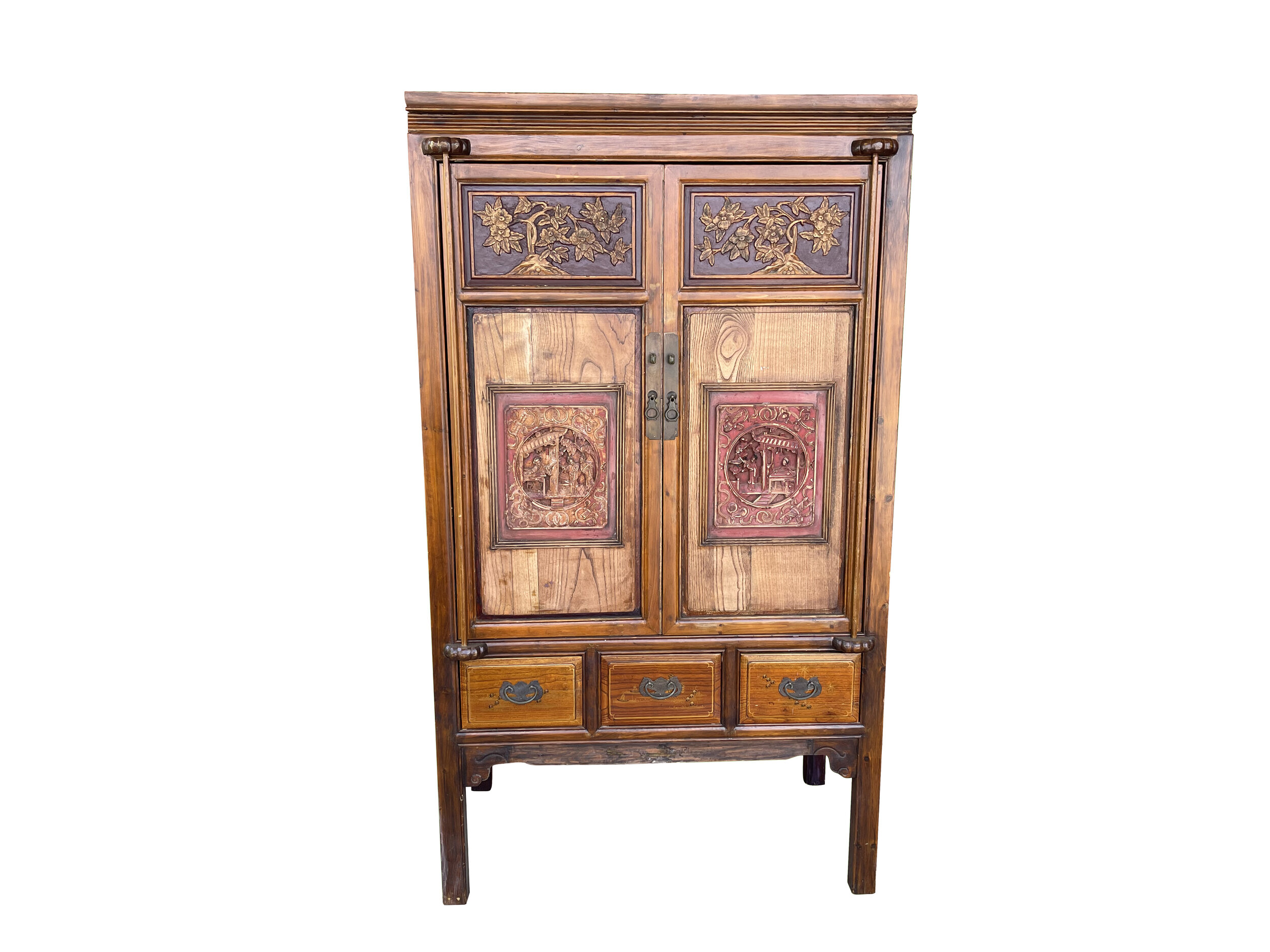 Asian Inspired Wardrobe with Shelving and Drawers