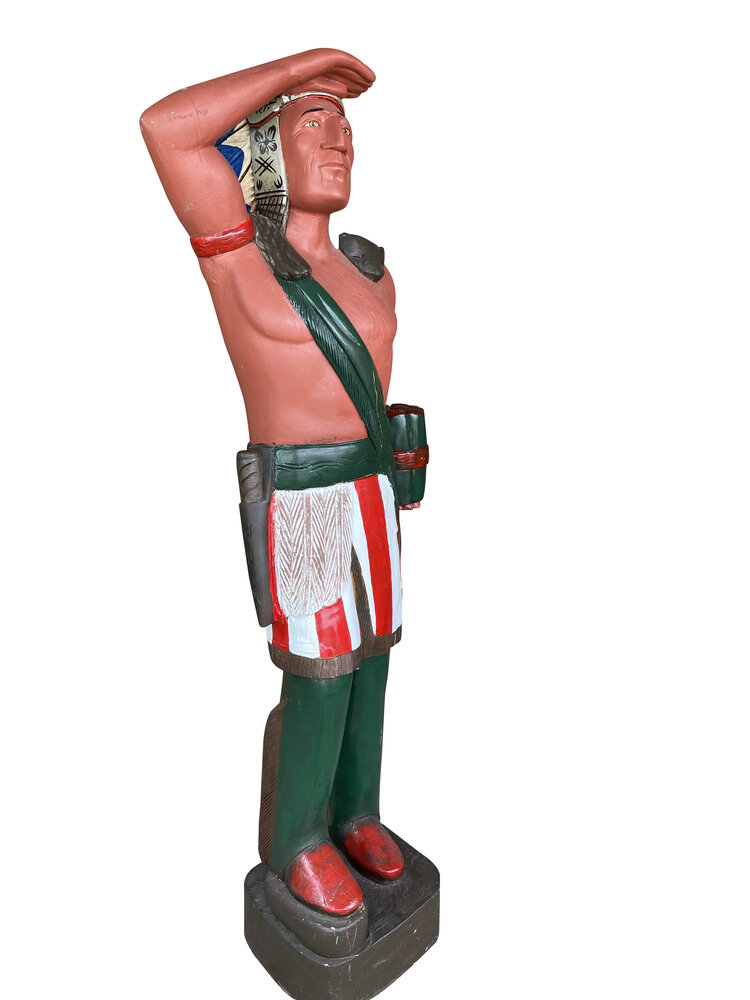 Monumental Life Size 7 5 Tall Cigar, Wooden Indian Statue Life Size