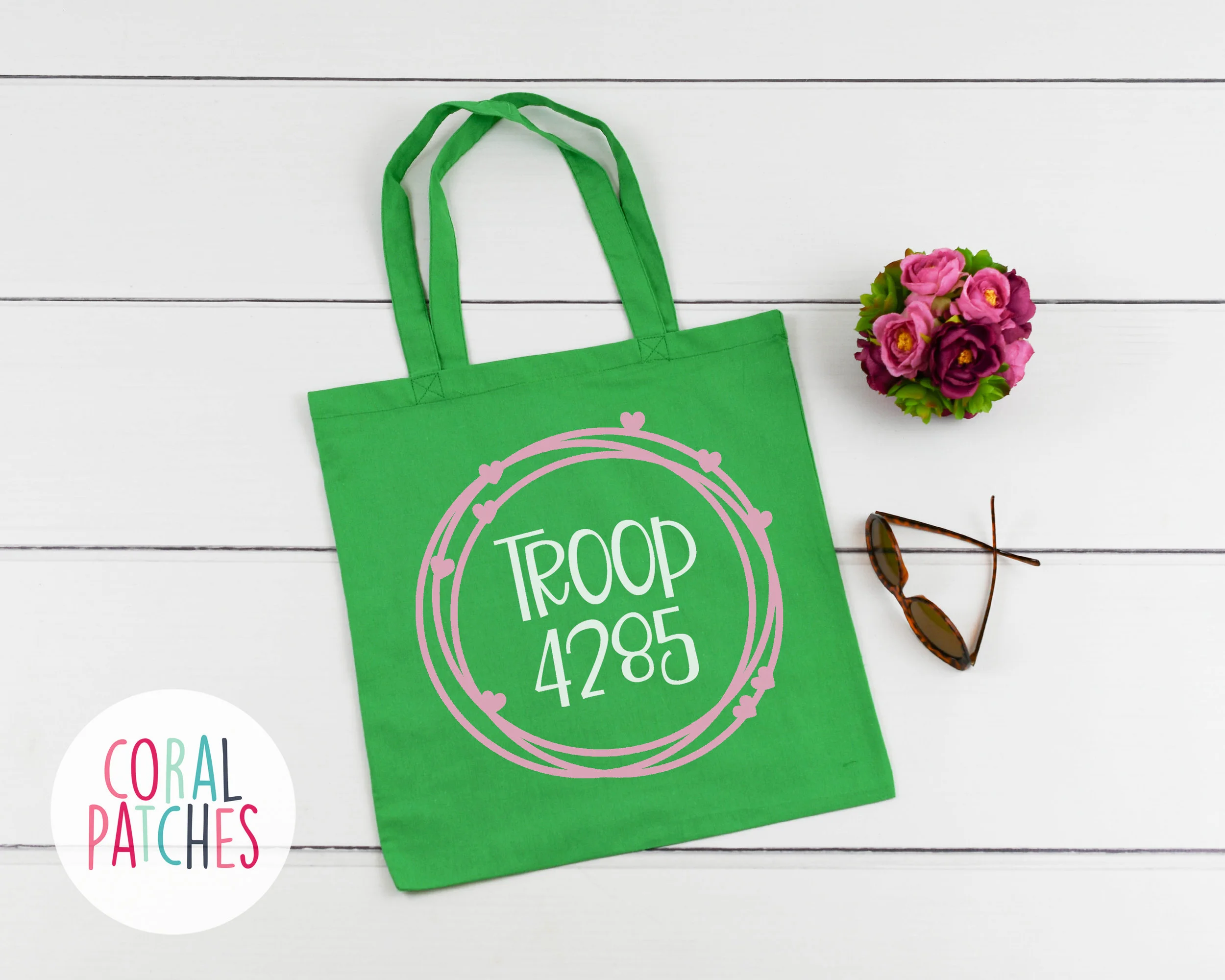 Tote Green Troop with Heart Circle.jpg