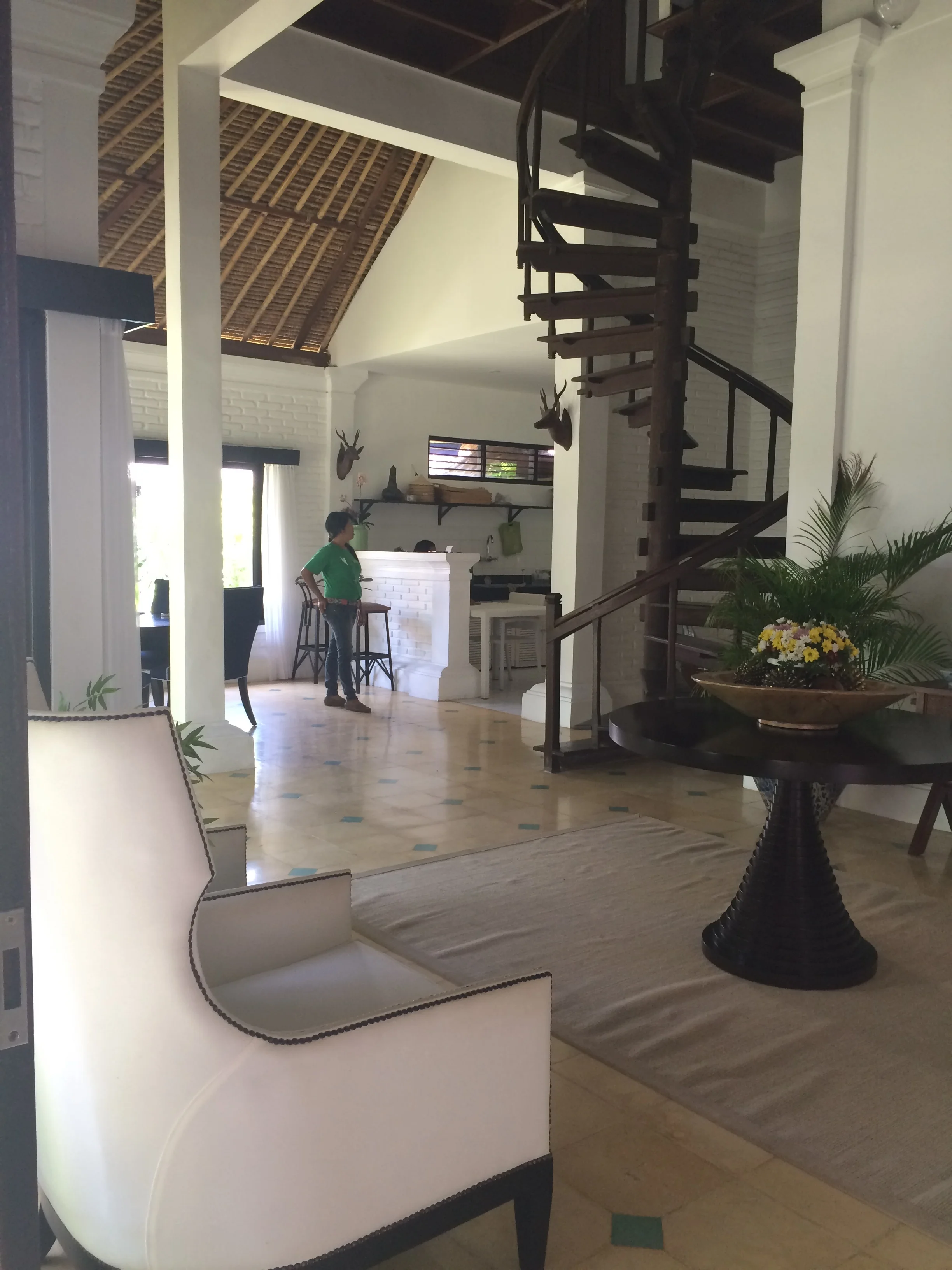 Living room of one of the Indies villas