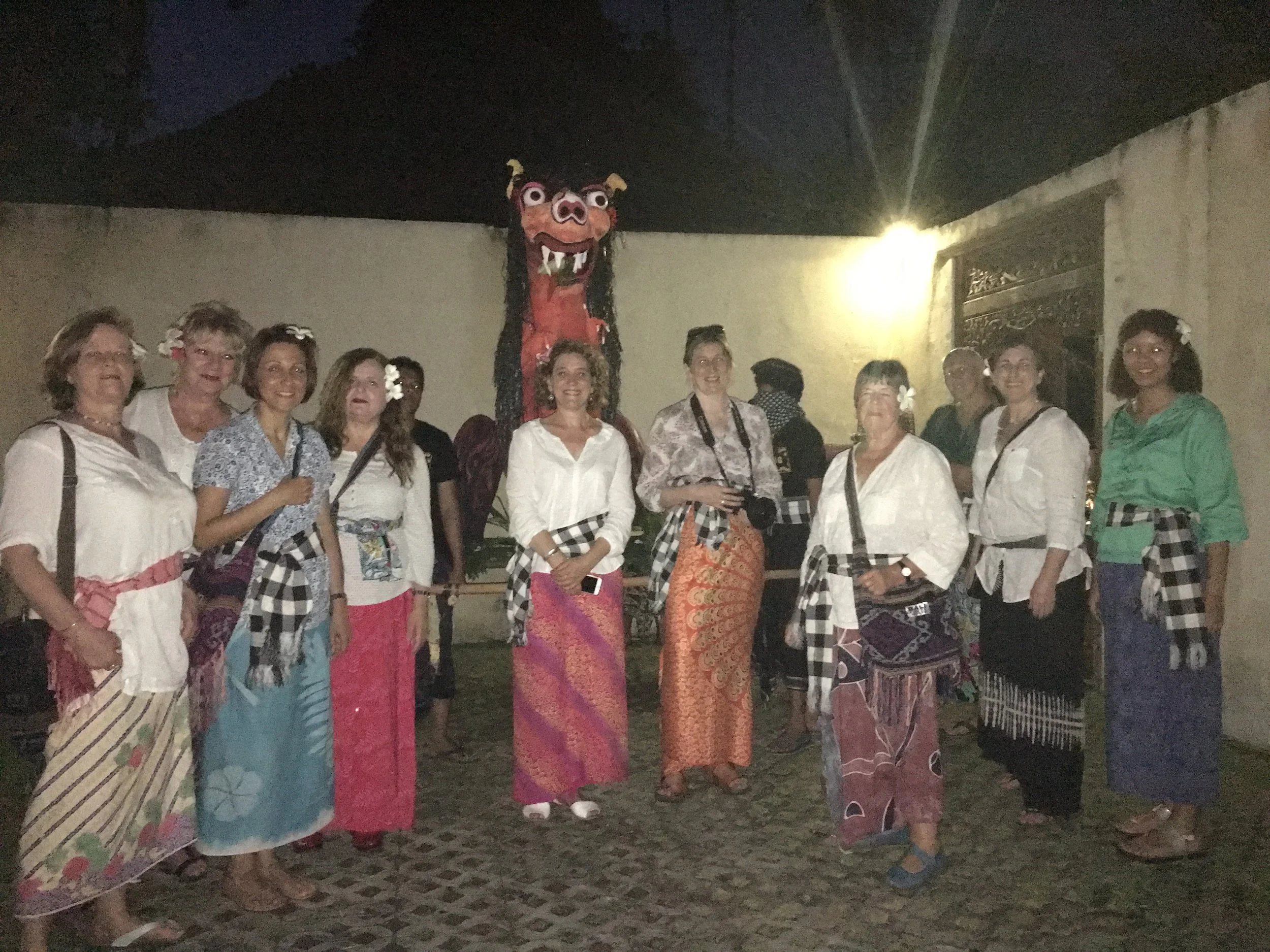 Last year's retreat - the group takes part in the balinese festival of Nyepi