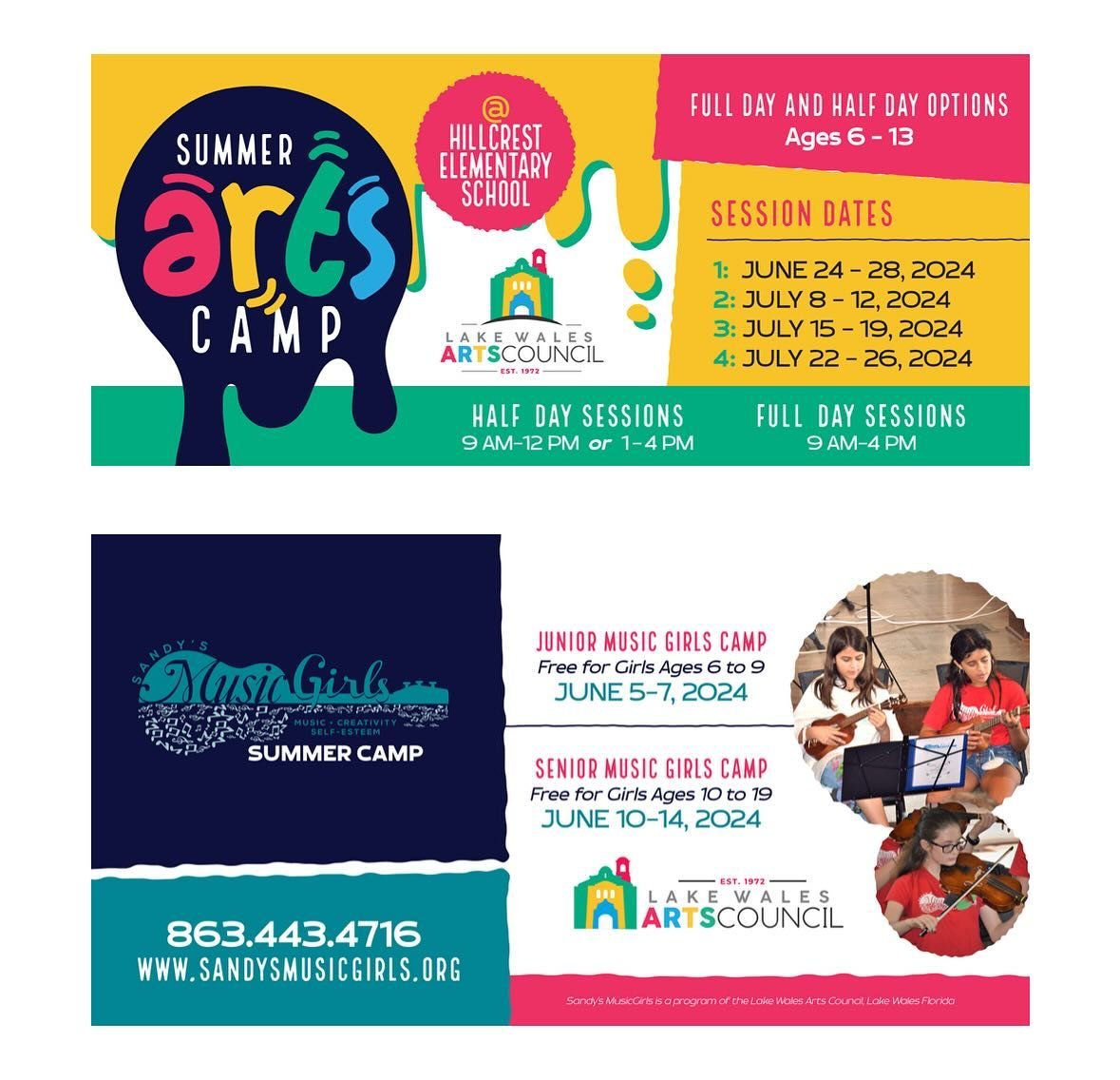 🎨🎶 Calling all parents and grandparents! ☀️ Don&rsquo;t miss out on the opportunity to spark creativity and inspire young minds this summer at the @lakewalesartscouncil Summer Arts and MusicGirls Camps! 🌟

Spaces are filling up quickly for Arts Ca