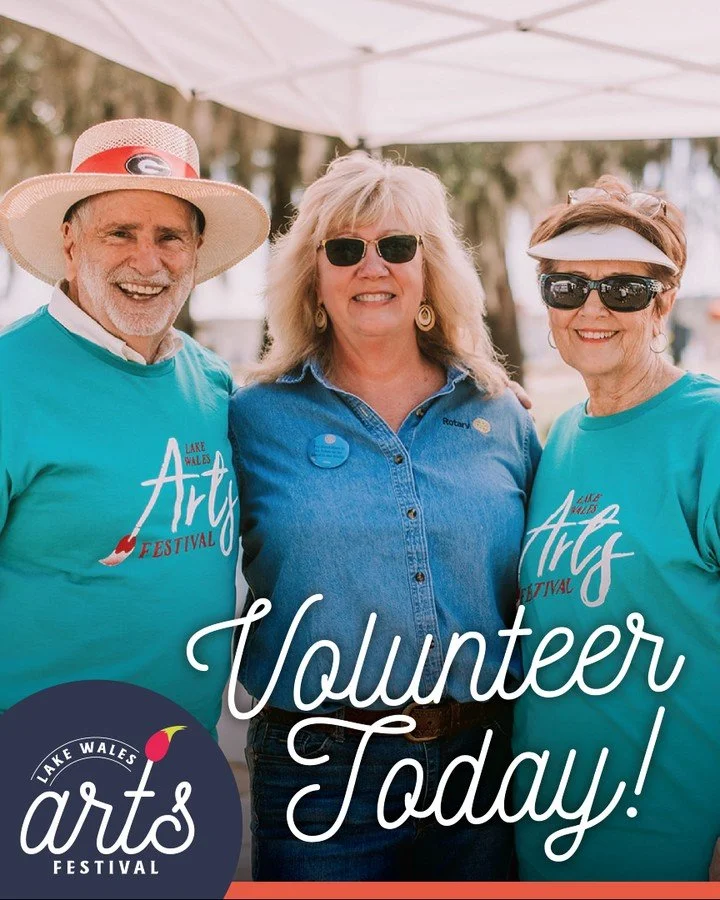 🎨 Love art? Love Lake Wales? We need YOU! 

The Lake Wales Arts Council is gearing up for the 55th Lake Wales Arts Festival and we&rsquo;re looking for volunteers to help make the magic happen. From welcoming guests to supporting artists and events,