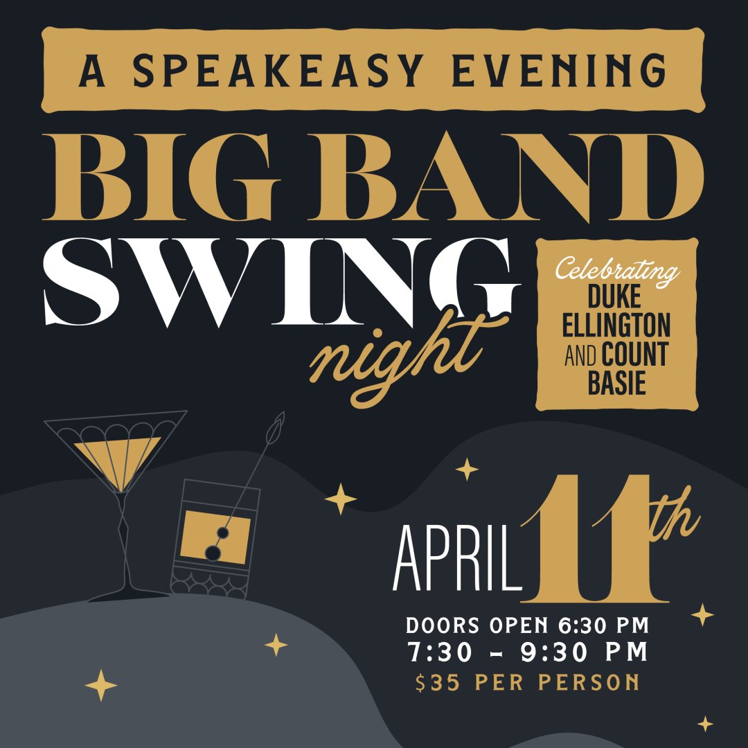 What an unforgettable evening! Our Speakeasy-themed Big Band Swing Jazz Night was completely SOLD OUT, and we&rsquo;re still feeling the magic from such a breathtaking night filled with incredible music, lively energy, and wonderful company. From the