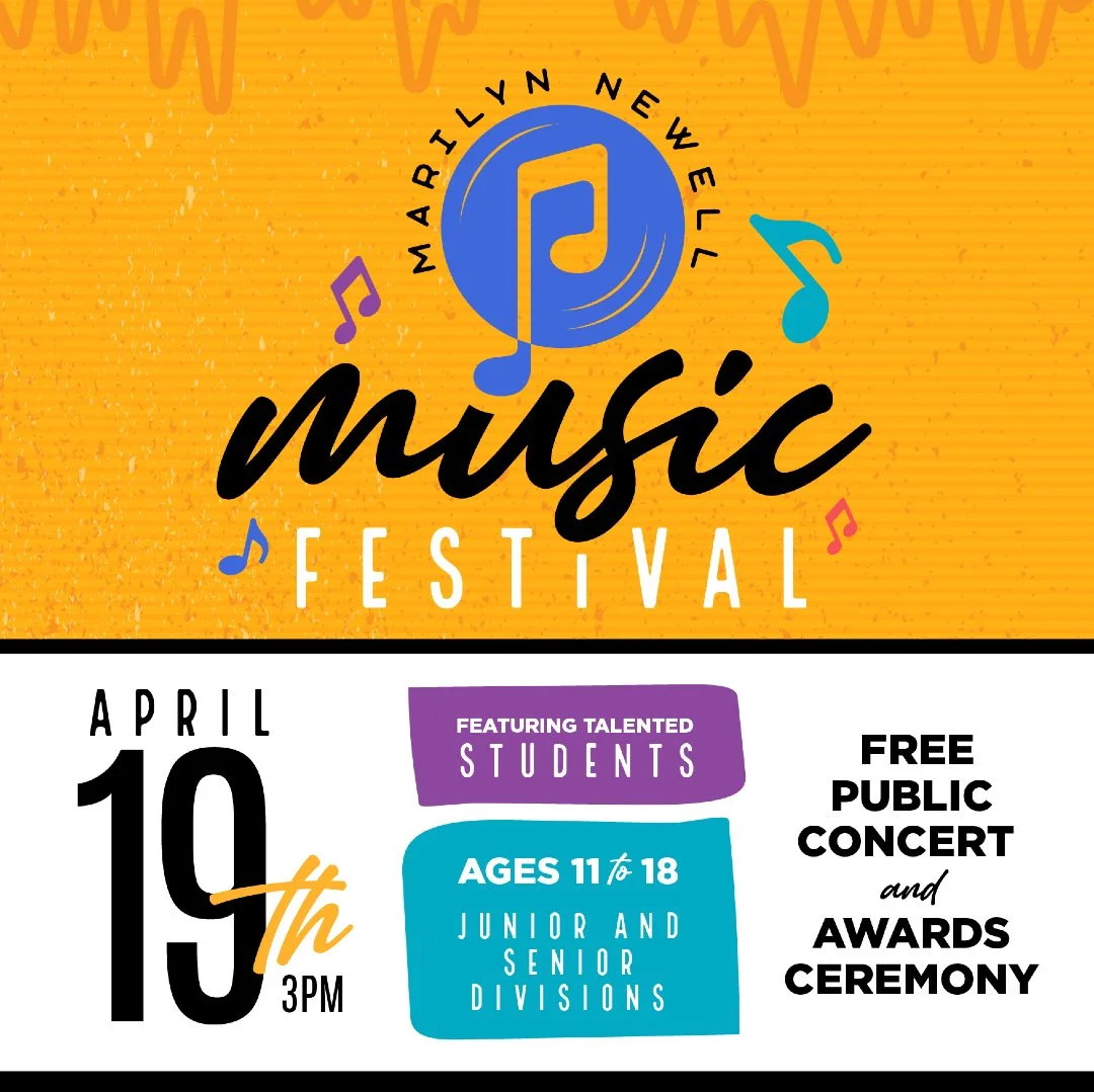 The 2026 Marilyn Newell Youth Music Festival celebrates talented young musicians ages 11&ndash;18 as they compete in piano, vocal, and instrumental categories for top honors and an overall award. Join us for a free public concert and awards ceremony 