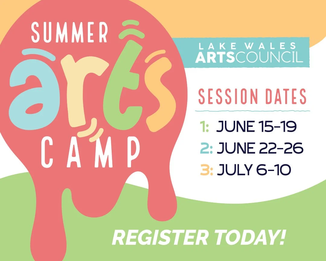 🎨 Register Today for Summer Arts Camp at the Lake Wales Arts Council! 🎭🎶📸

Give your child a summer filled with creativity, discovery, and hands-on artistic experiences! Our Summer Arts Camp offers young artists the chance to explore a wide varie