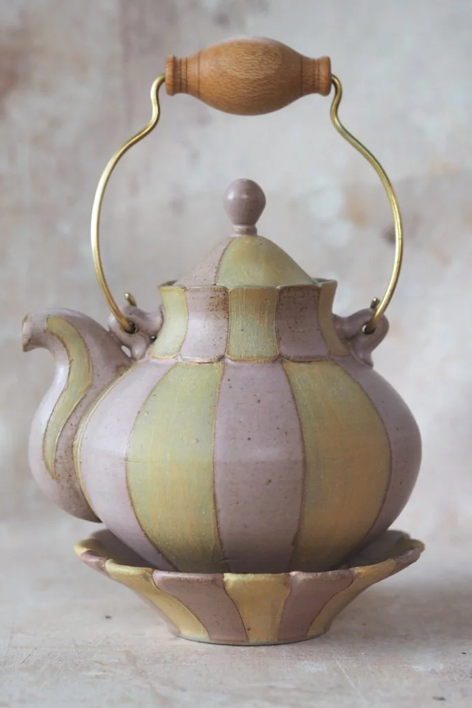 Balloon Teapot in Yellow and Pink