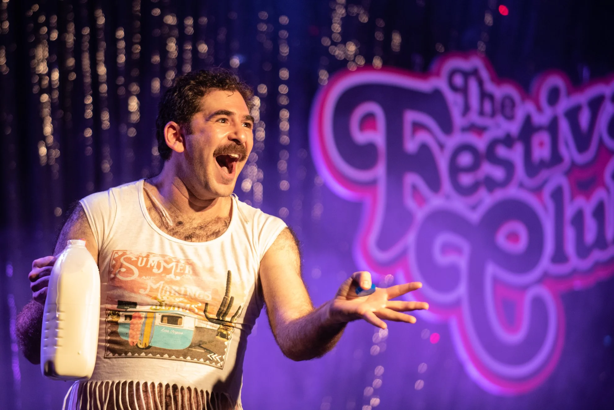 Spanish Fuck Boi Thank you so much for having me on here. I love show business so much and I can’t wait for you all to hear me sing. I have so much fun on Stamptown Comedy Night, it’s such a crazy cool time, I love to be here, and thank you so much for having me.