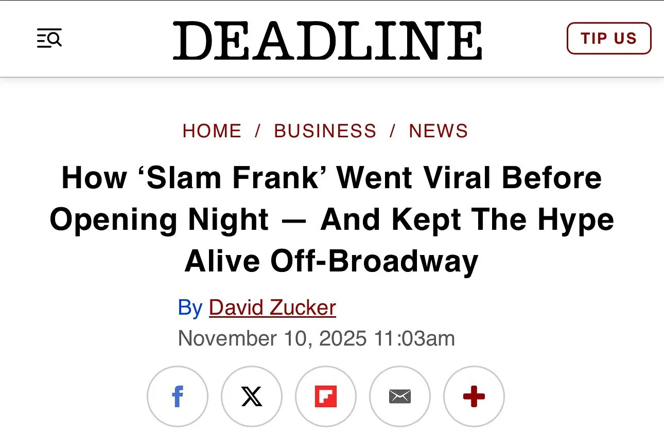 I interviewed some of the team behind @slamfrankmusical for @deadline (thanks to @i8athumbtack and @andrewfoxmusic for the thoughtful answers to my questions!)