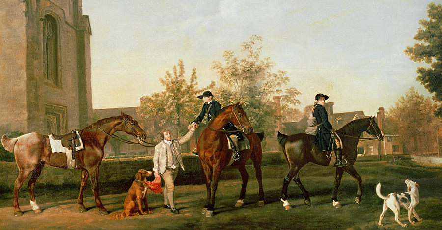 Joseph Man (standing), and probably his master’s setting dog, by George Stubbs, A.R.A. (1724-1806)