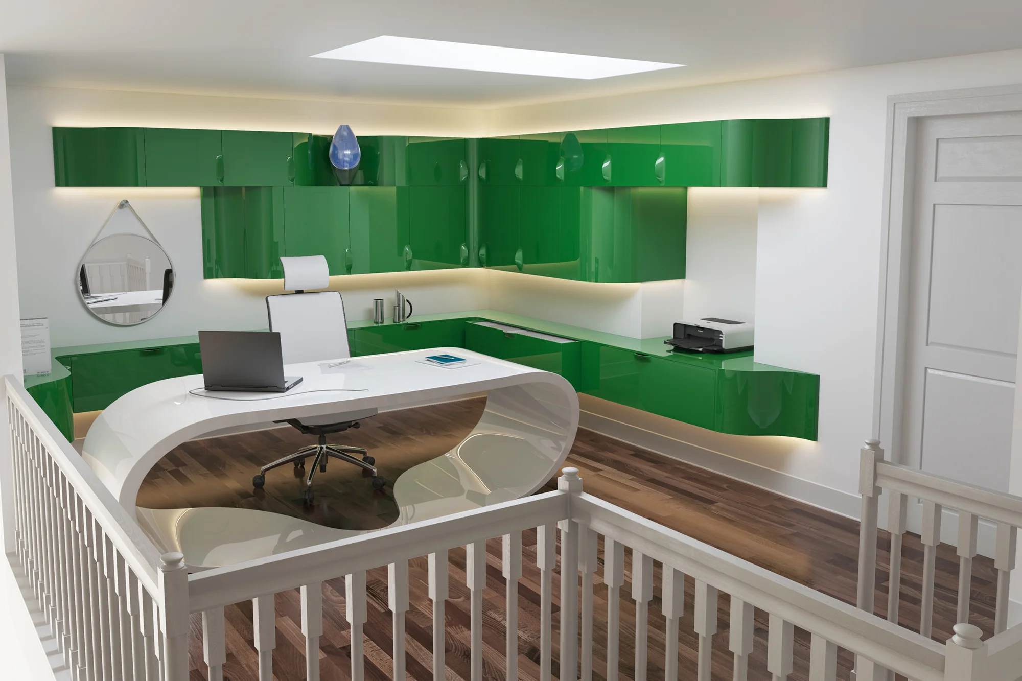 custom corian ribbon office