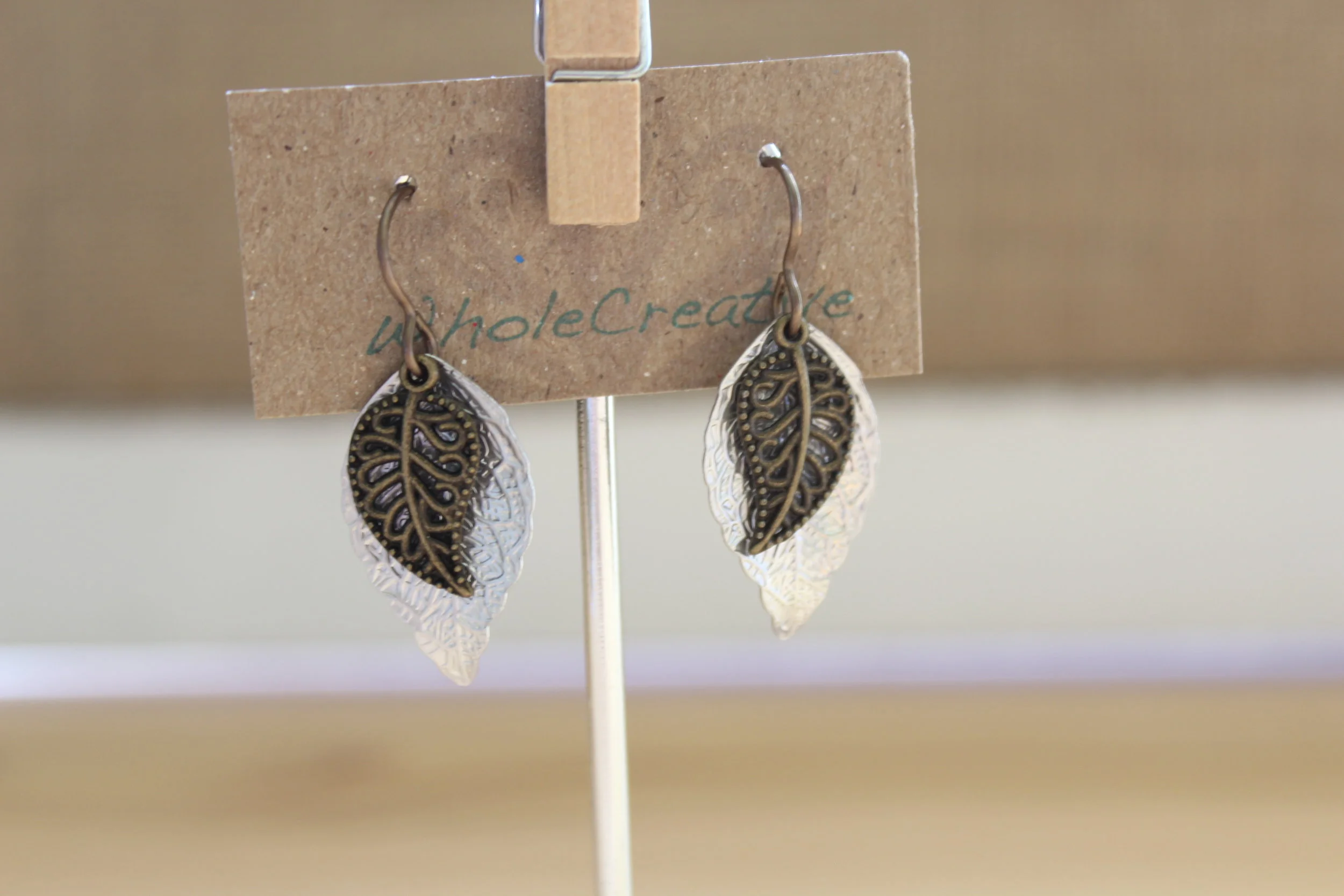 Layered Leaf Earrings