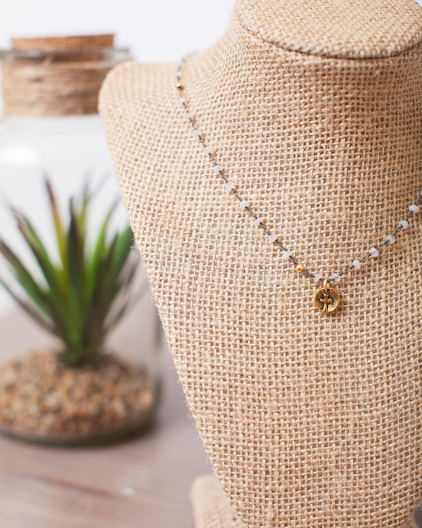 Our beaded cross necklace is perfect for this time of year, and for everyday wear.