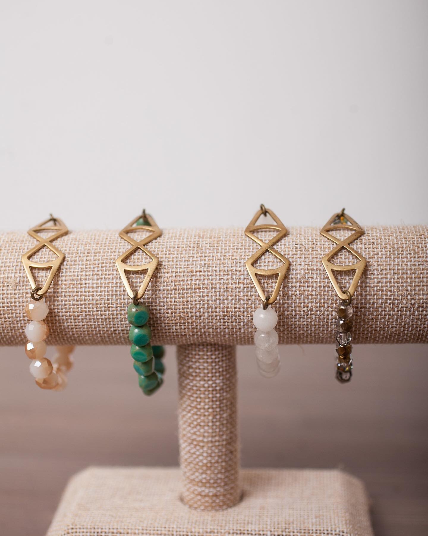 These bracelets make a statement alone, or worn with a simple gold bracelet.  How would you wear it?