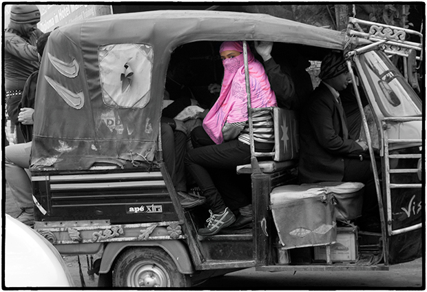 Passenger in a Tuk-Tuk, Udaipur, India
