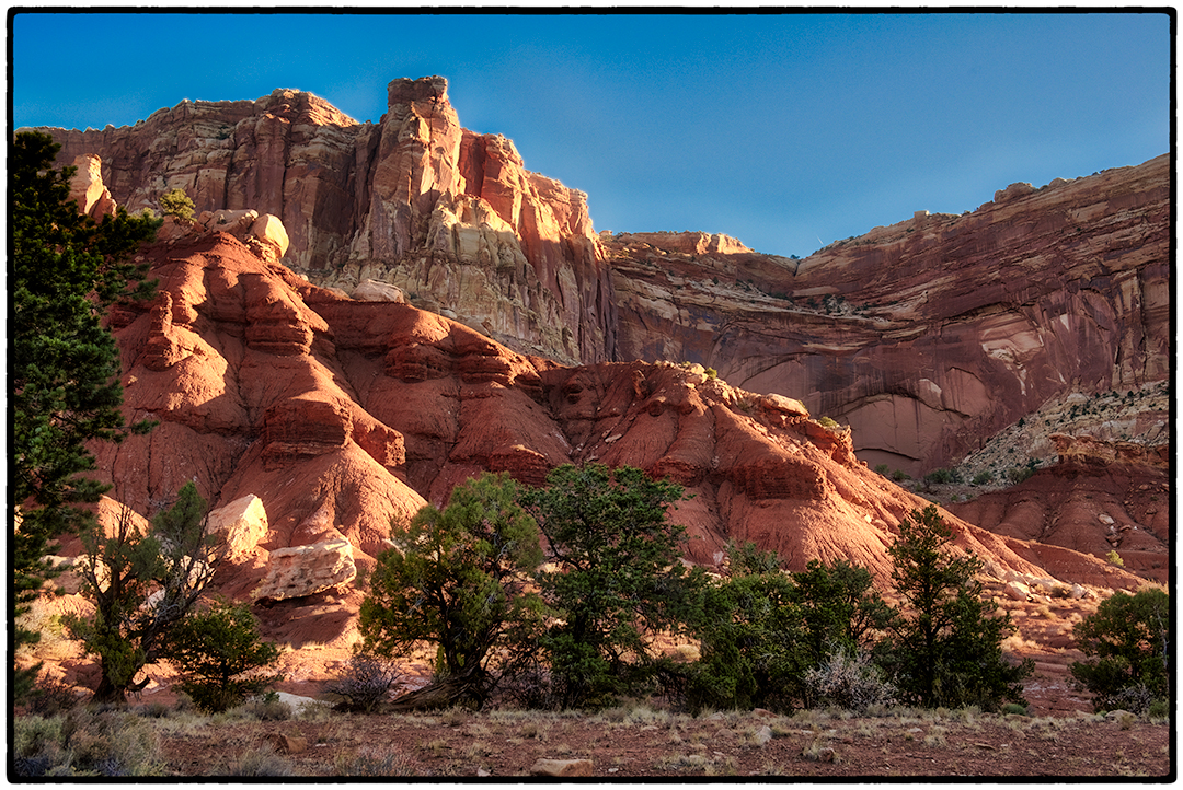 Early Morning Along the 10 mile Scenic Drive in Capitol Reef National Park, Utah