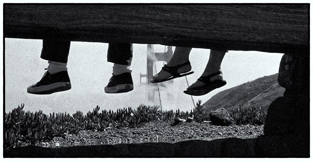 Feet, Fog, Golden Gate Bridge.  1969
