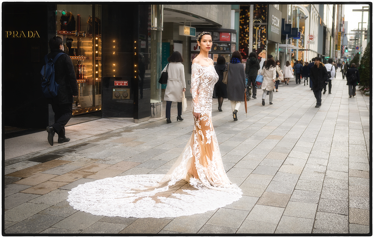 Sidewalk Photo Shoot, Ginza District, Tokyo