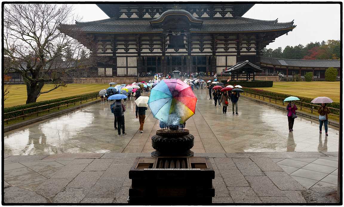 Todai-ji Buddhist Temple in the Rain