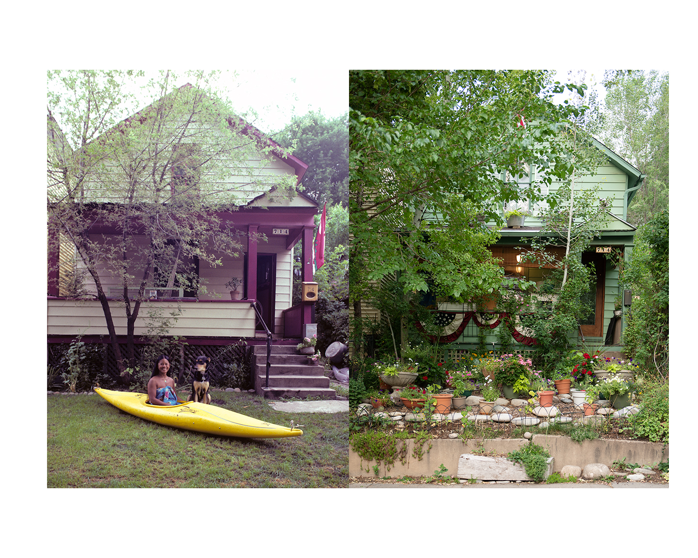 Thirty years. Teeny's house then and now